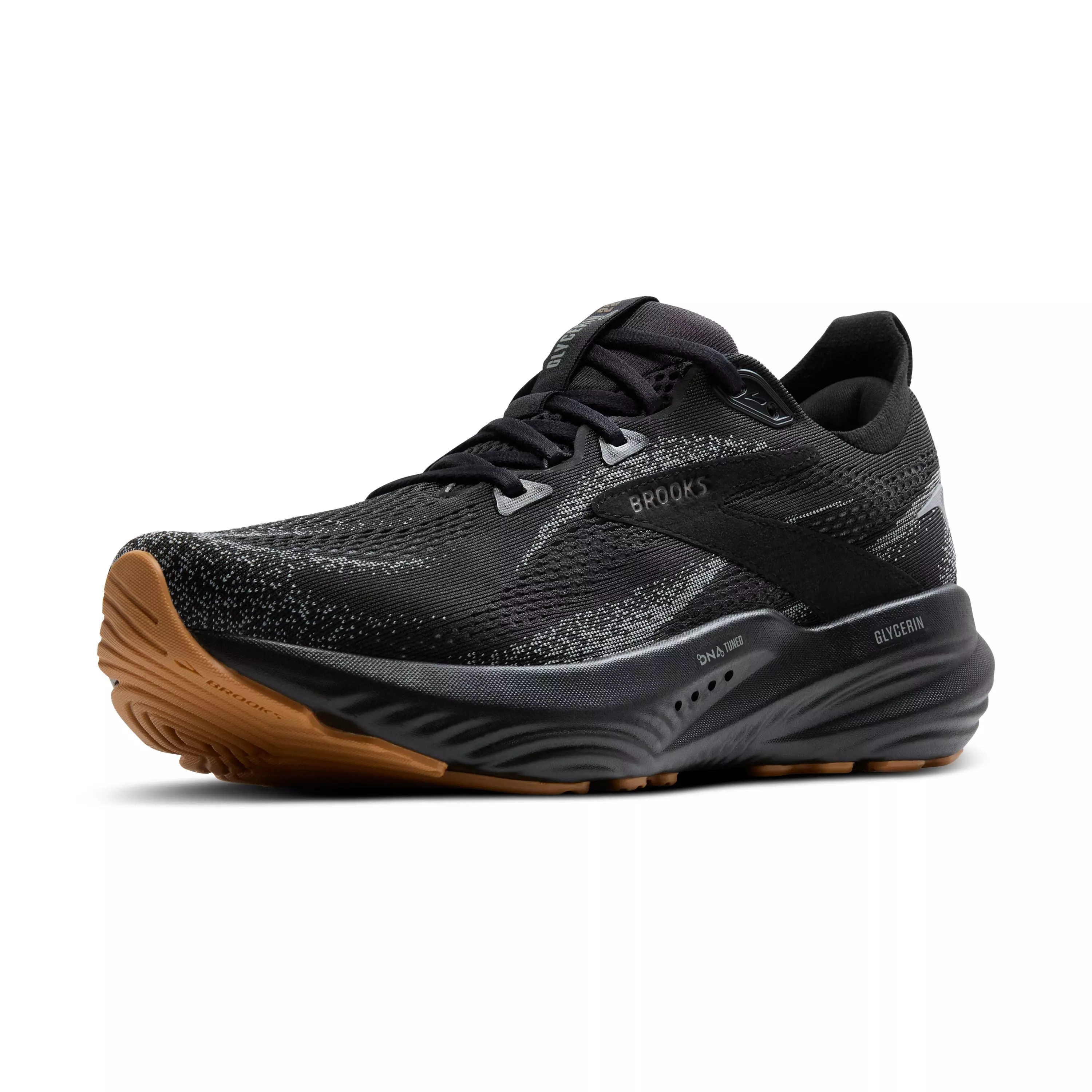 Brooks Glycerin 22 "Black/Primer Grey/Biscuit" Men's Running Shoe - BLACK/GREY/BISCUIT
