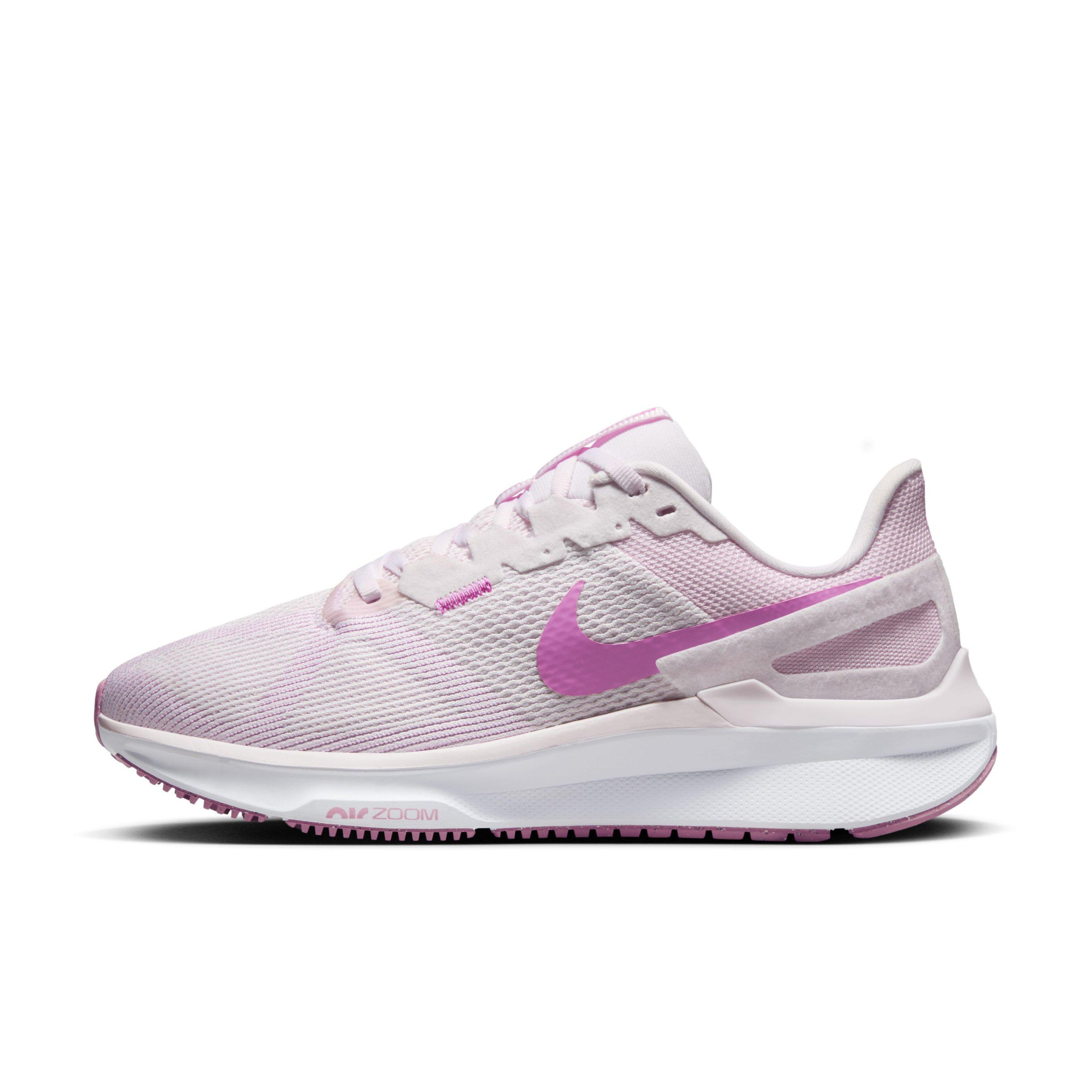 Nike Structure 25 "Pearl Pink/White/Pink Foam/Playful Pink" Women's Wide Running Shoe - PINK/WHITE/PINK/PINK Thumbnail View 2
