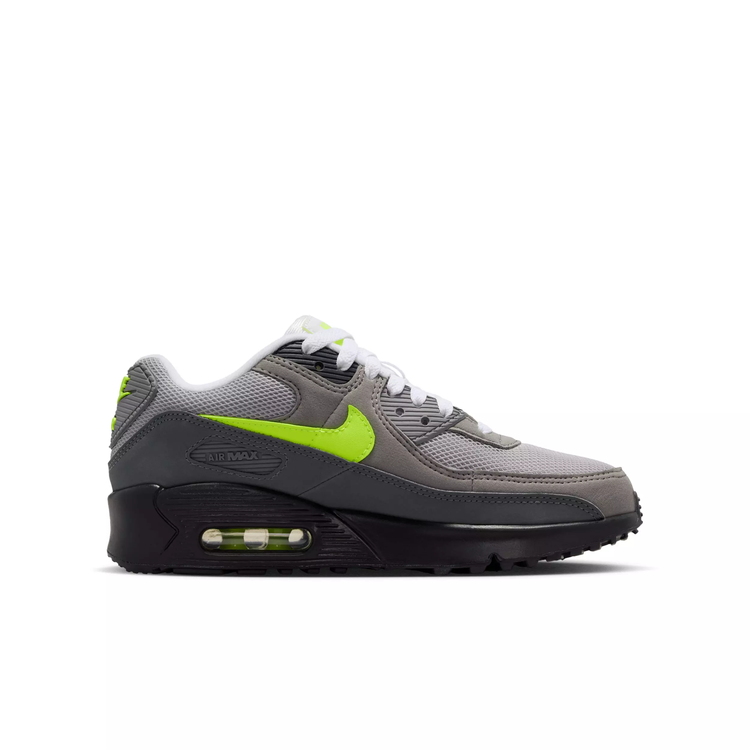 Nike Air Max 90 "Neon Yellow" Grade School Boys' Shoe - BLACK/ANTHRACITE/CHARCOAL/YELLOW