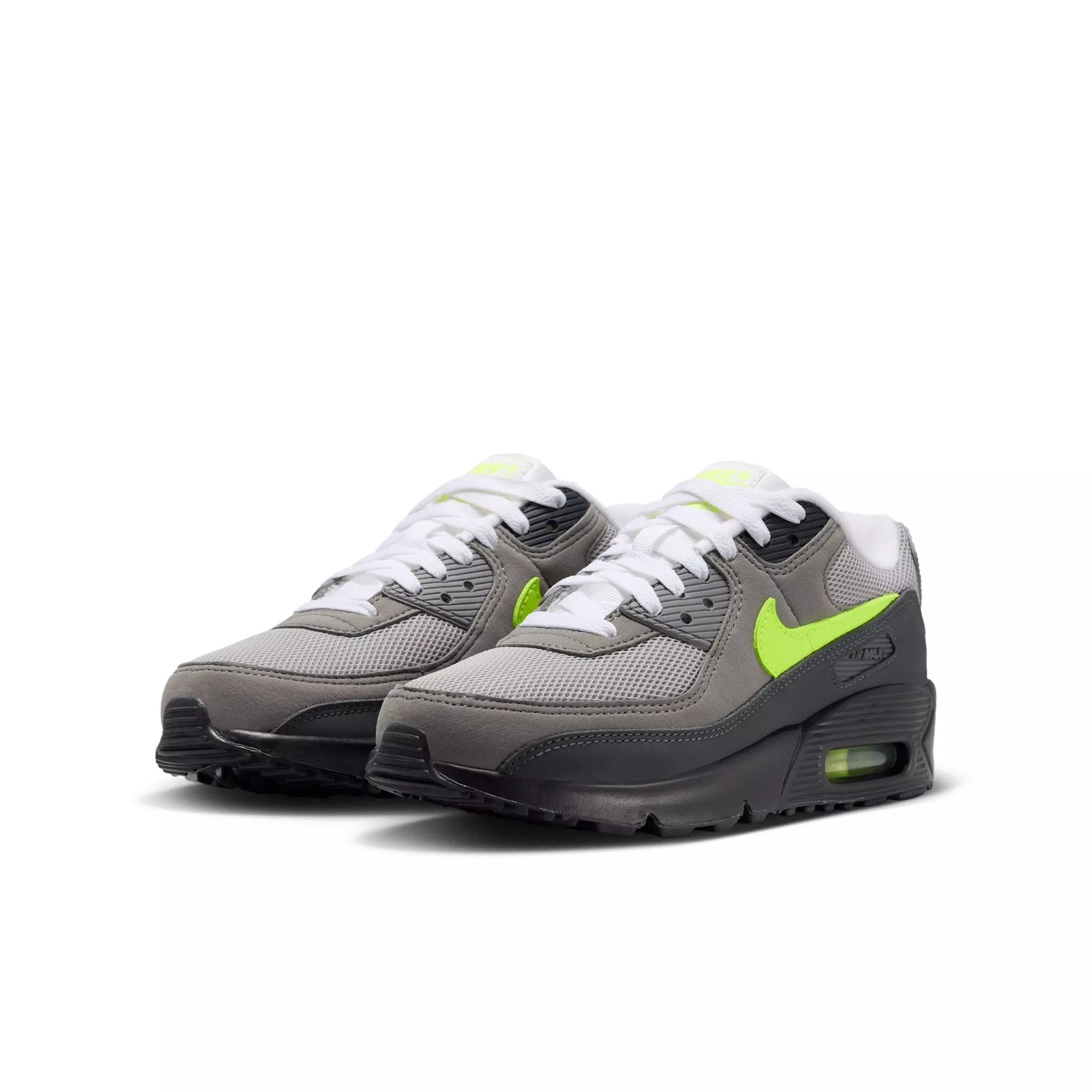 Nike Air Max 90 "Neon Yellow" Grade School Boys' Shoe - BLACK/ANTHRACITE/CHARCOAL/YELLOW