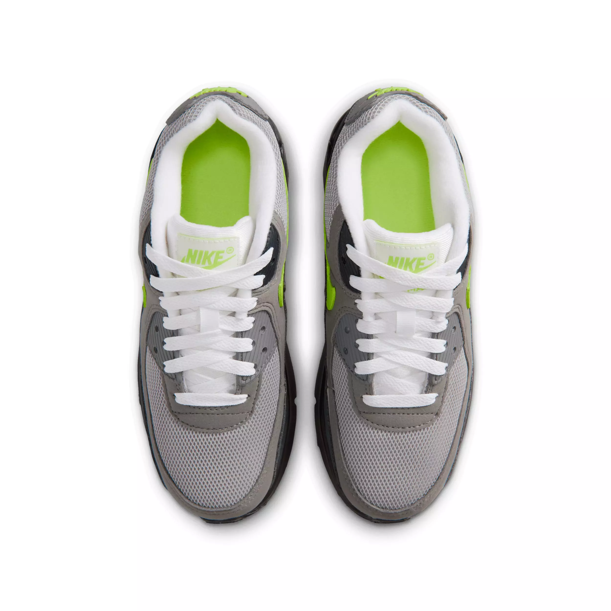 Nike Air Max 90 "Neon Yellow" Grade School Boys' Shoe - BLACK/ANTHRACITE/CHARCOAL/YELLOW