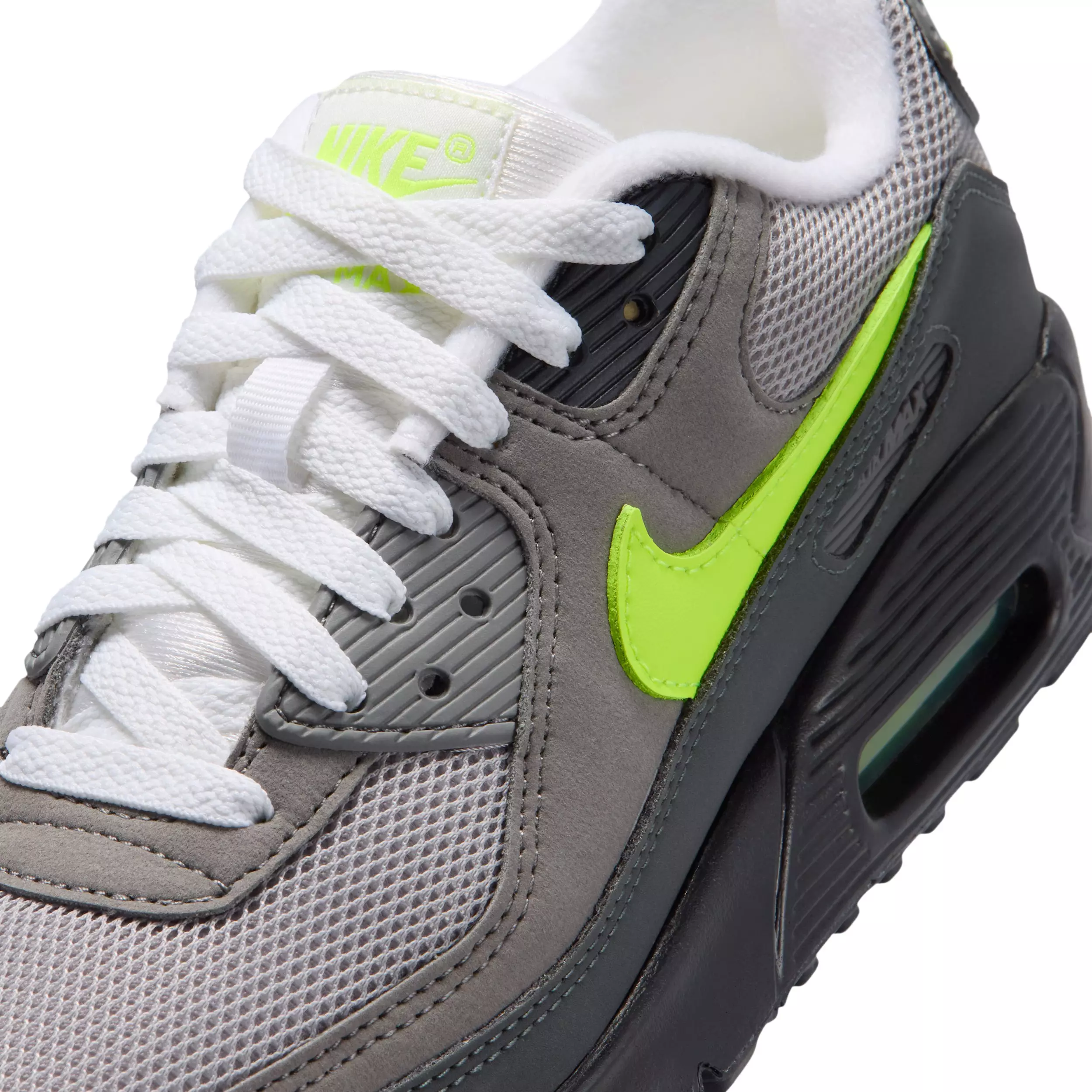 Nike Air Max 90 "Neon Yellow" Grade School Boys' Shoe - BLACK/ANTHRACITE/CHARCOAL/YELLOW