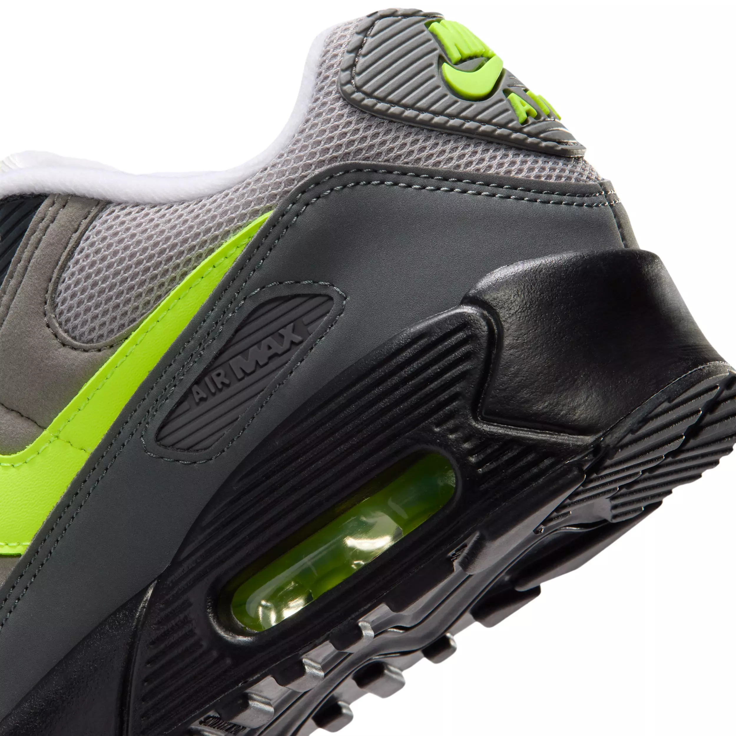 Nike Air Max 90 "Neon Yellow" Grade School Boys' Shoe - BLACK/ANTHRACITE/CHARCOAL/YELLOW