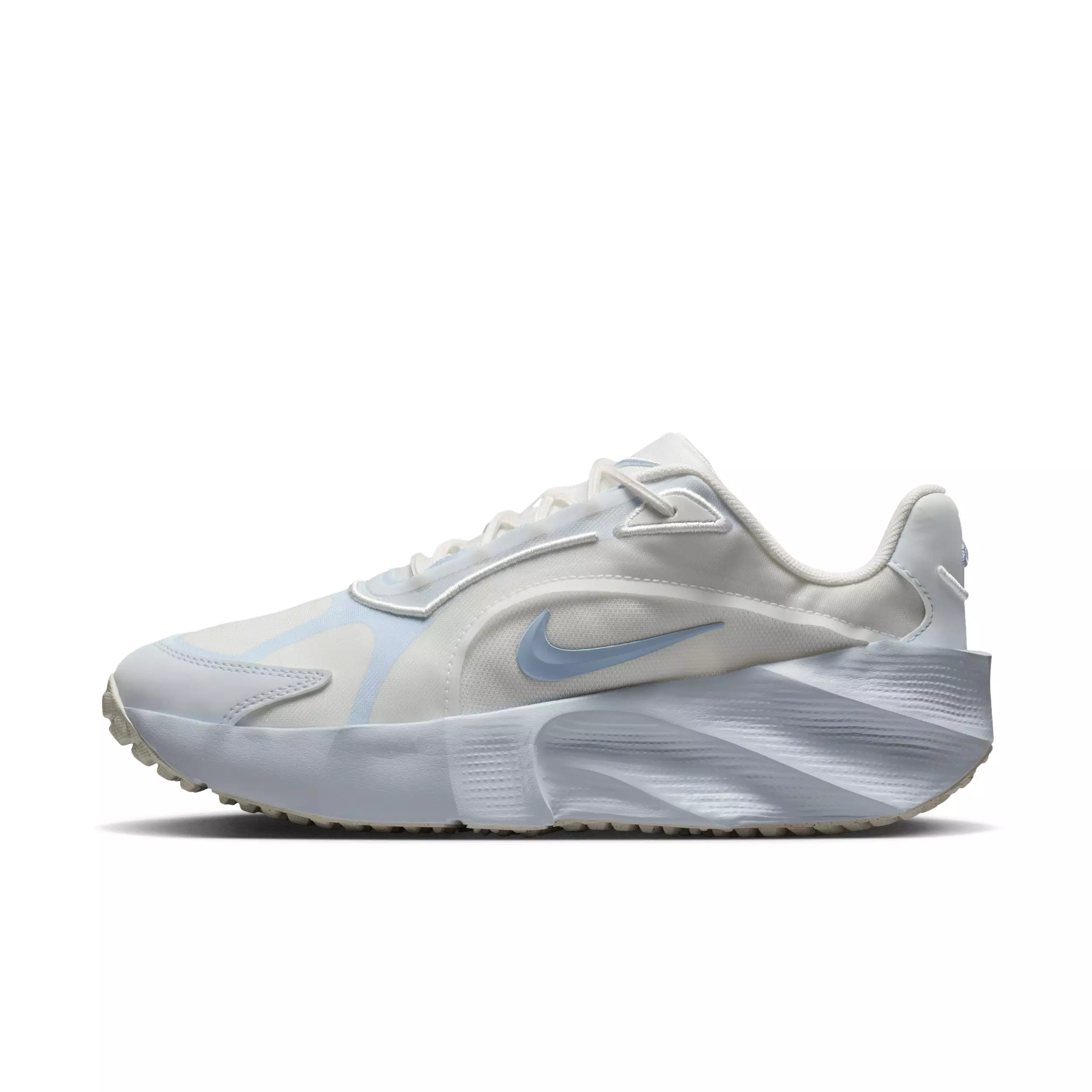Nike Aura Edge "Summit White/Football Grey/Hydrogen Blue" Women's Shoe - WHITE/GREY/BLUE