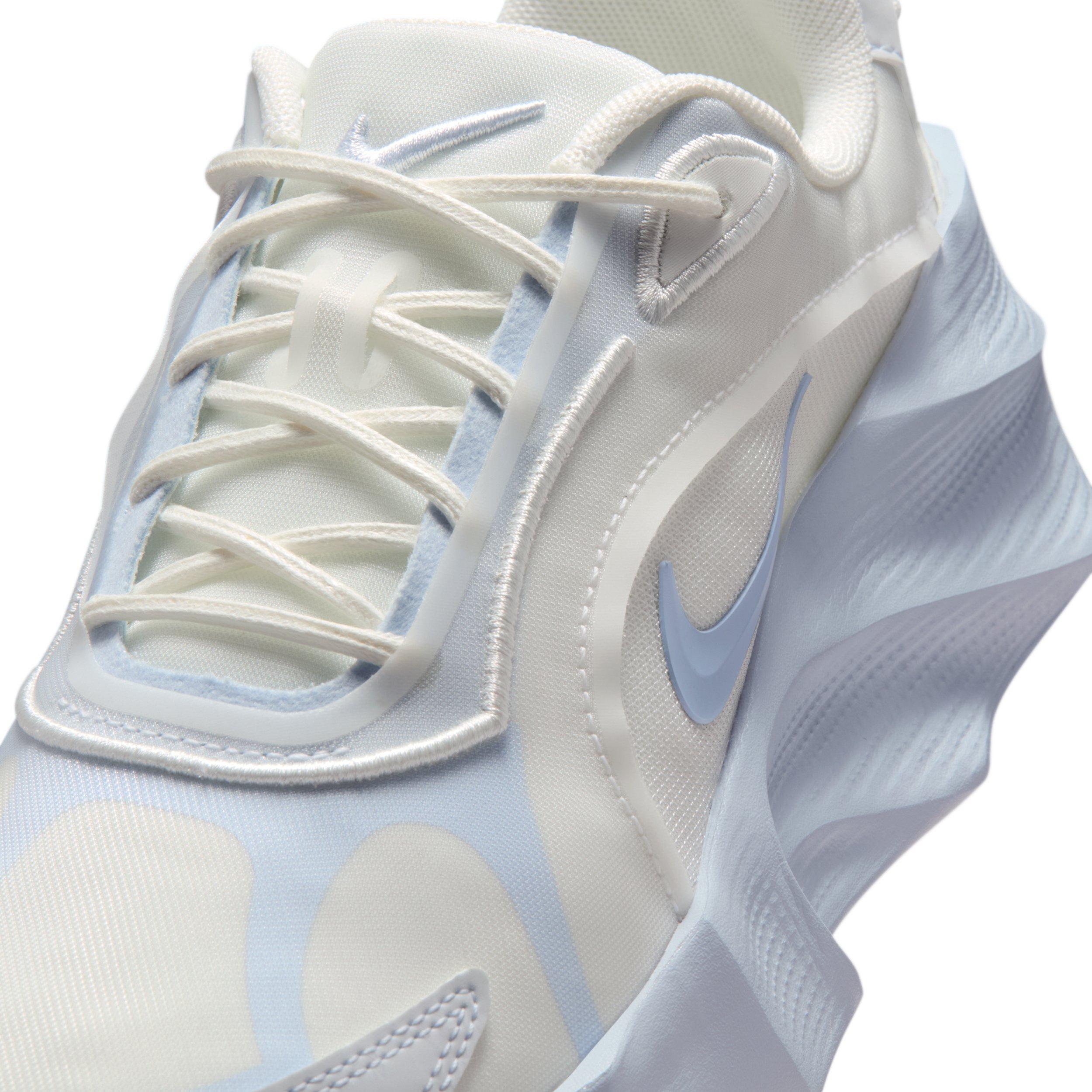 Nike Aura Edge "Summit White/Football Grey/Hydrogen Blue" Women's Shoe - WHITE/GREY/BLUE