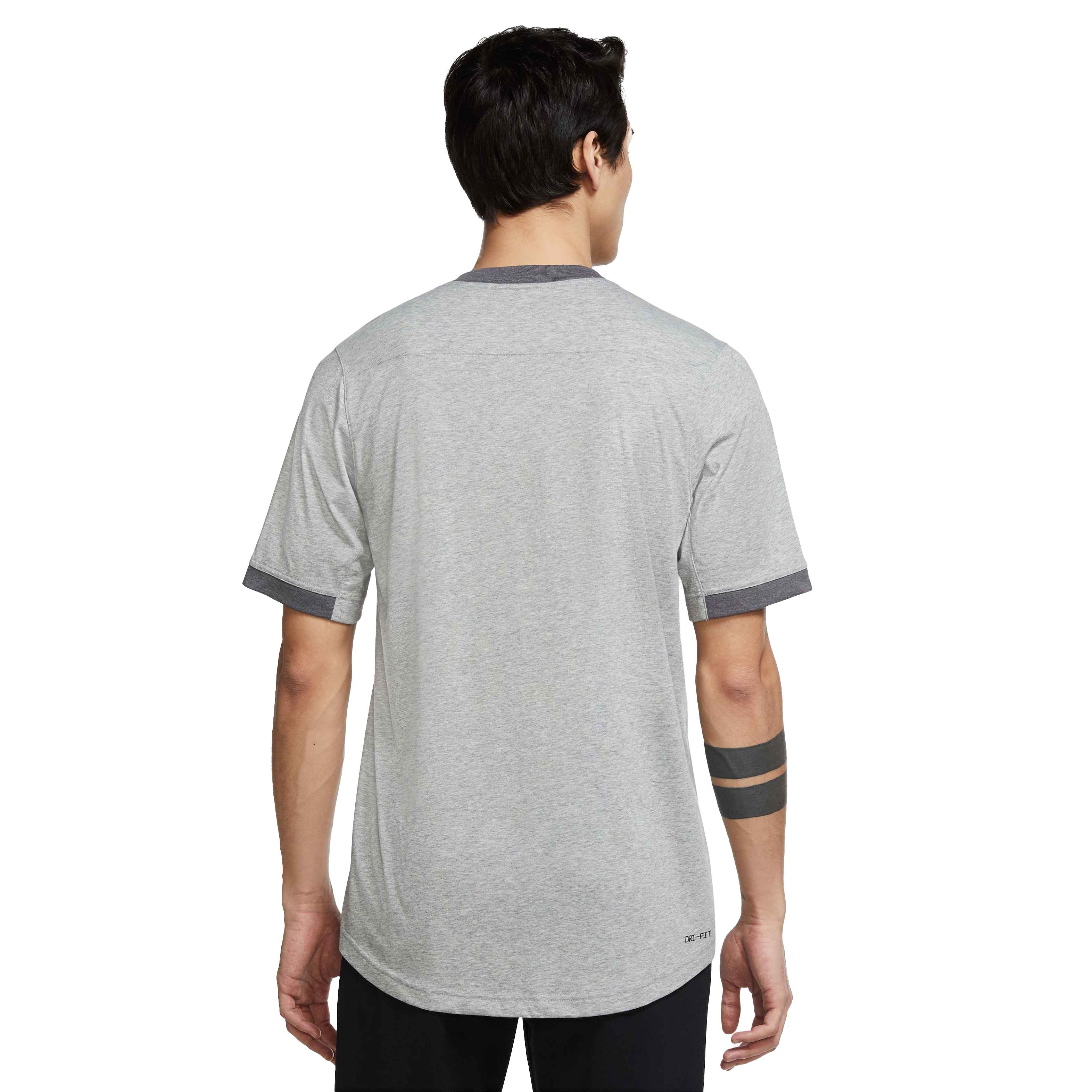Nike Men's Dri-FIT Flux SS Baseball Top - GREY Thumbnail View 2