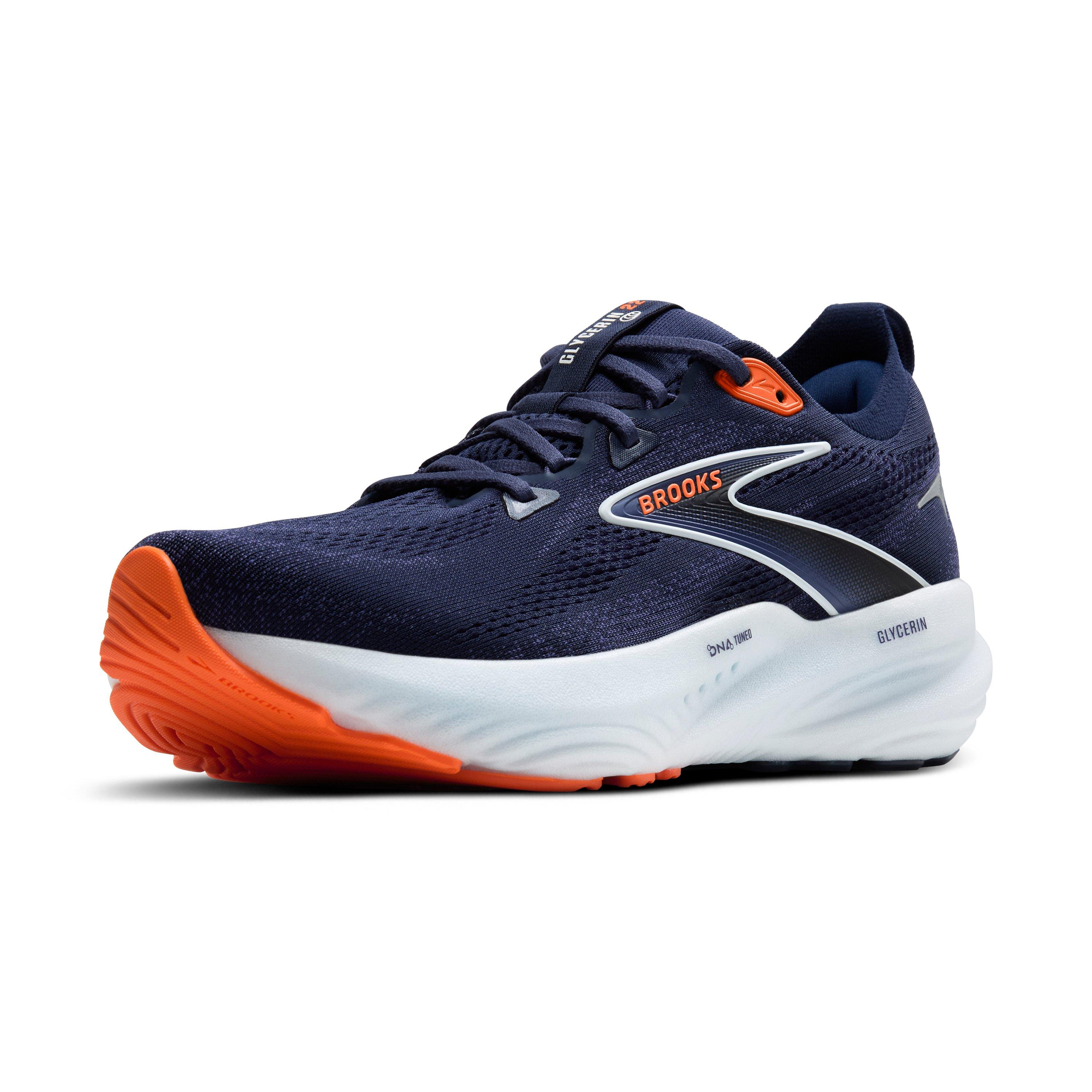 Brooks Glycerin 22 "Peacoat/Blue Ribbon/Orange" Men's Running Shoe - PEACOAT/BLUE/ORANGE Thumbnail View 3