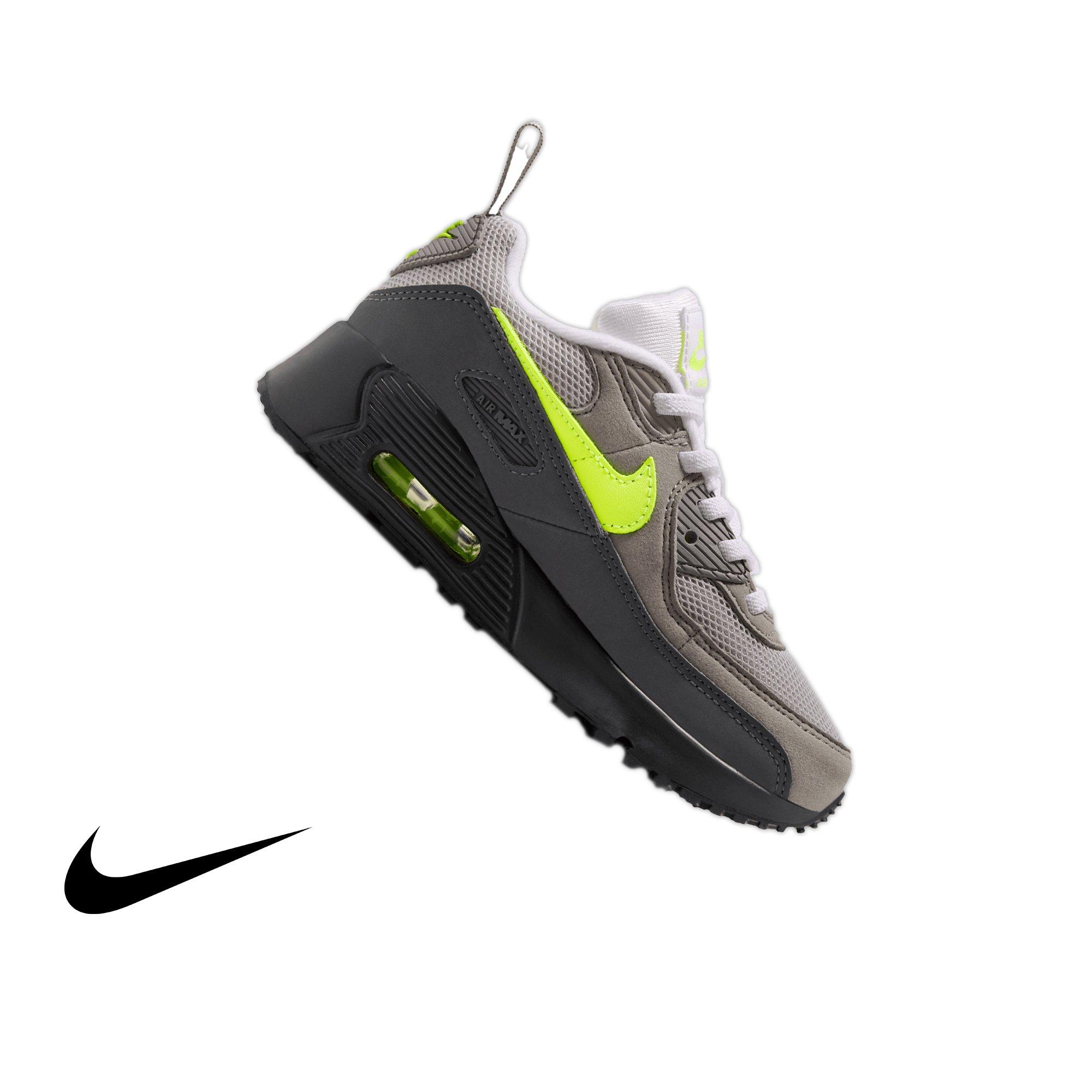 Nike Air Max 90 "Neon Yellow" Preschool Boys' Shoe - BLACK/ANTHRACITE/LT CHARCOAL/YELLOW Thumbnail View 1