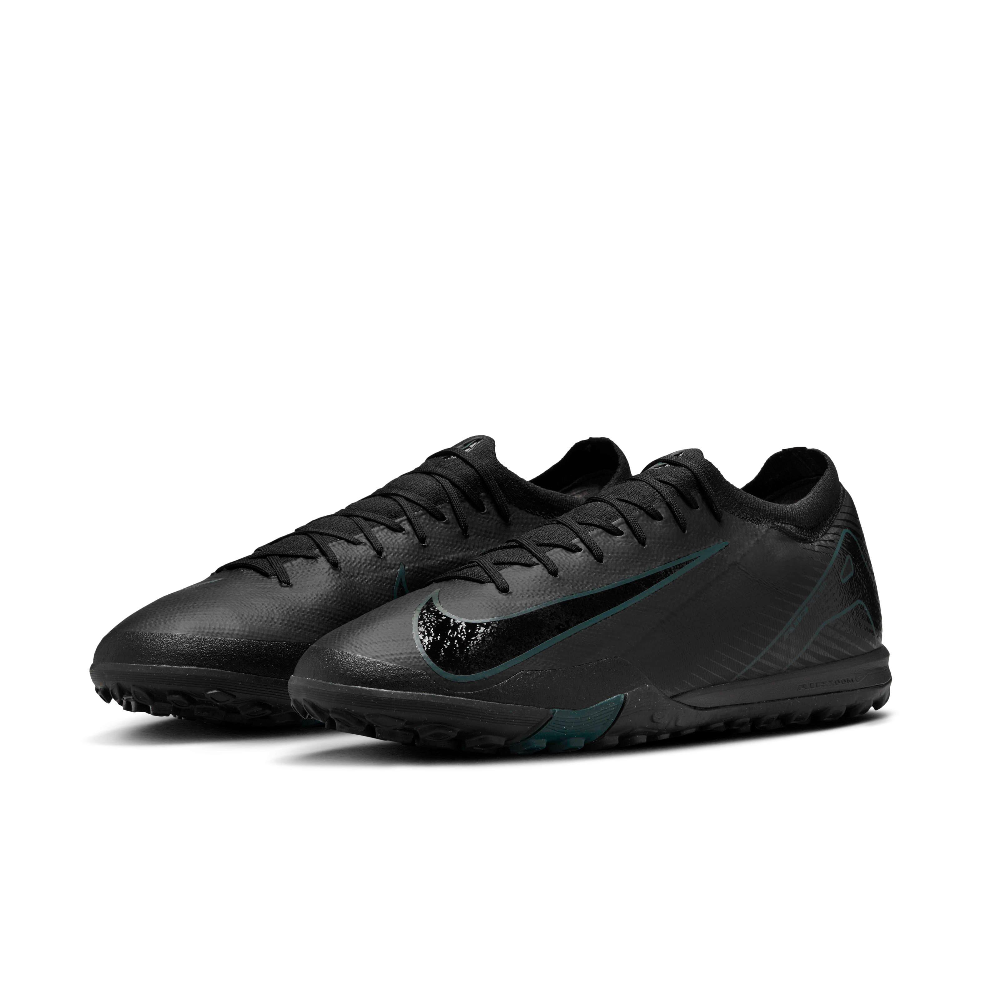Nike Mercurial Vapor 16 Pro Turf "Black/Deep Jungle/Black" Men's Soccer Shoe - BLACK/JUNGLE/BLACK Thumbnail View 3