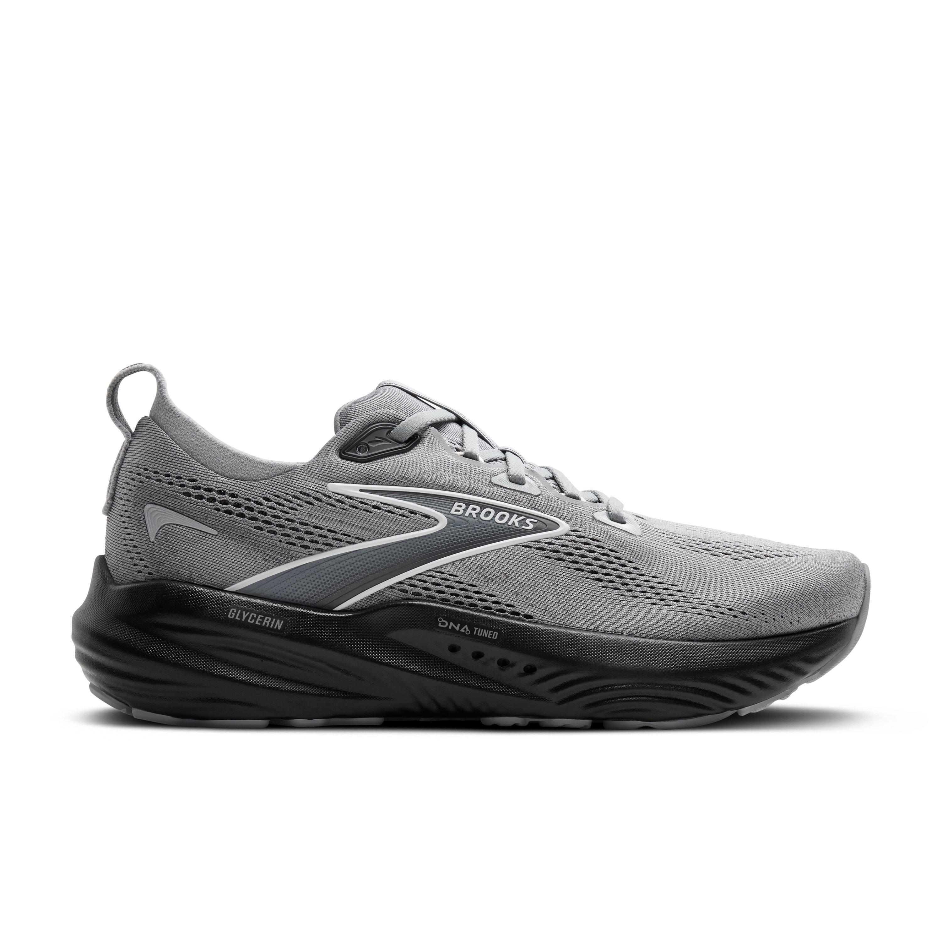 Brooks Glycerin 22 "Primer Grey/Ebony/Bluewash" Men's Wide Running Shoe - GREY/EBONY/BLUE Thumbnail View 1