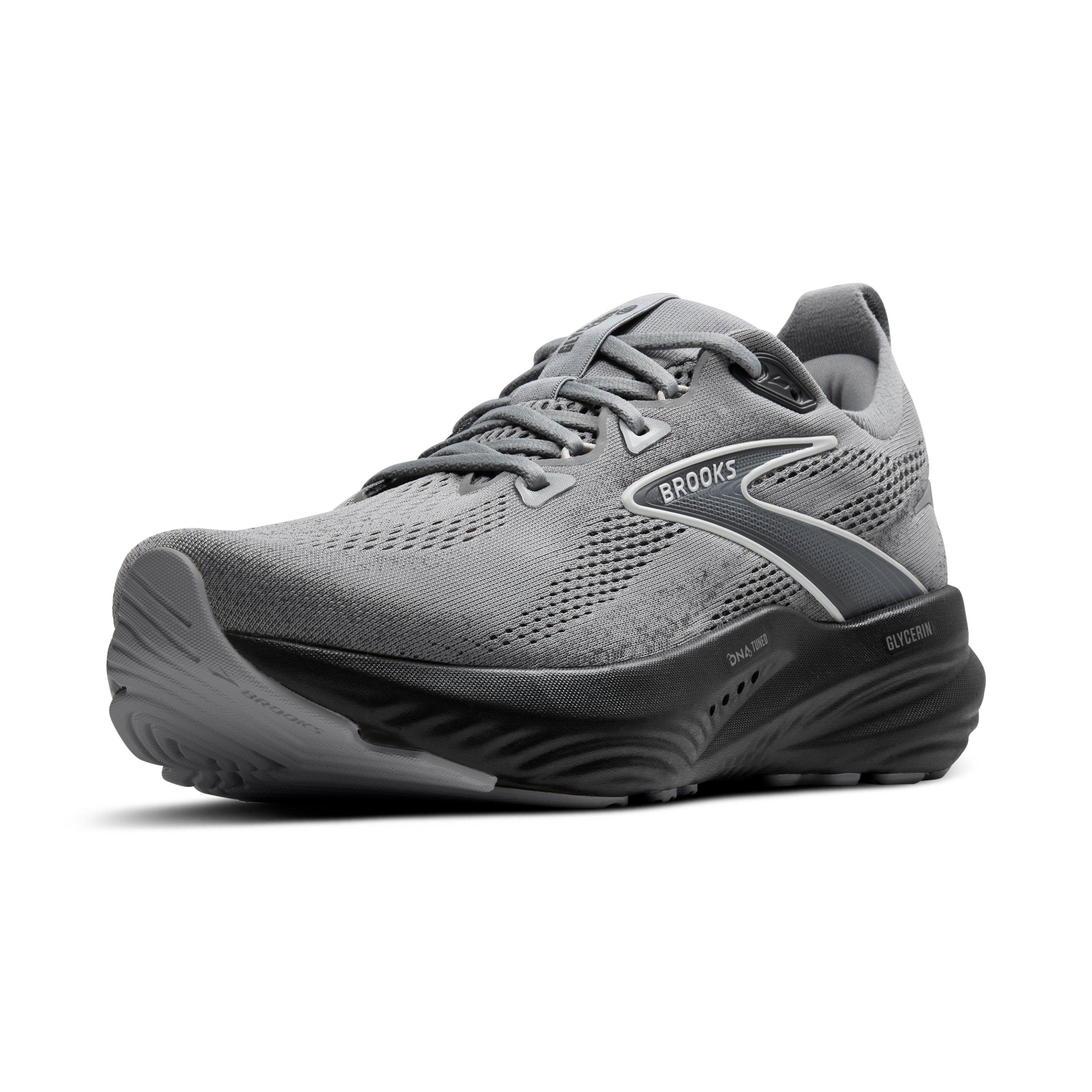 Brooks Glycerin 22 "Primer Grey/Ebony/Bluewash" Men's Wide Running Shoe - GREY/EBONY/BLUE Thumbnail View 3