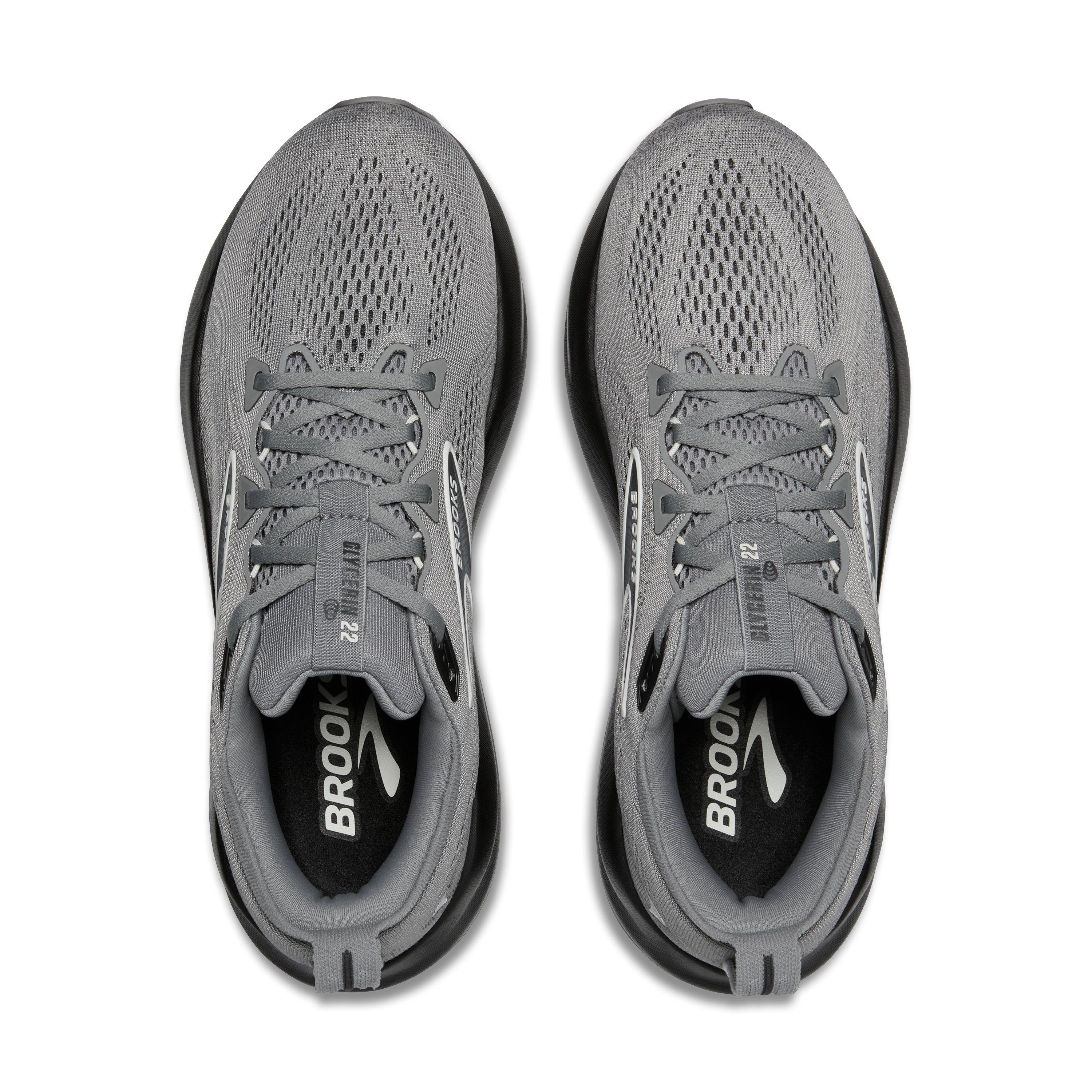 Brooks Glycerin 22 "Primer Grey/Ebony/Bluewash" Men's Wide Running Shoe - GREY/EBONY/BLUE Thumbnail View 5