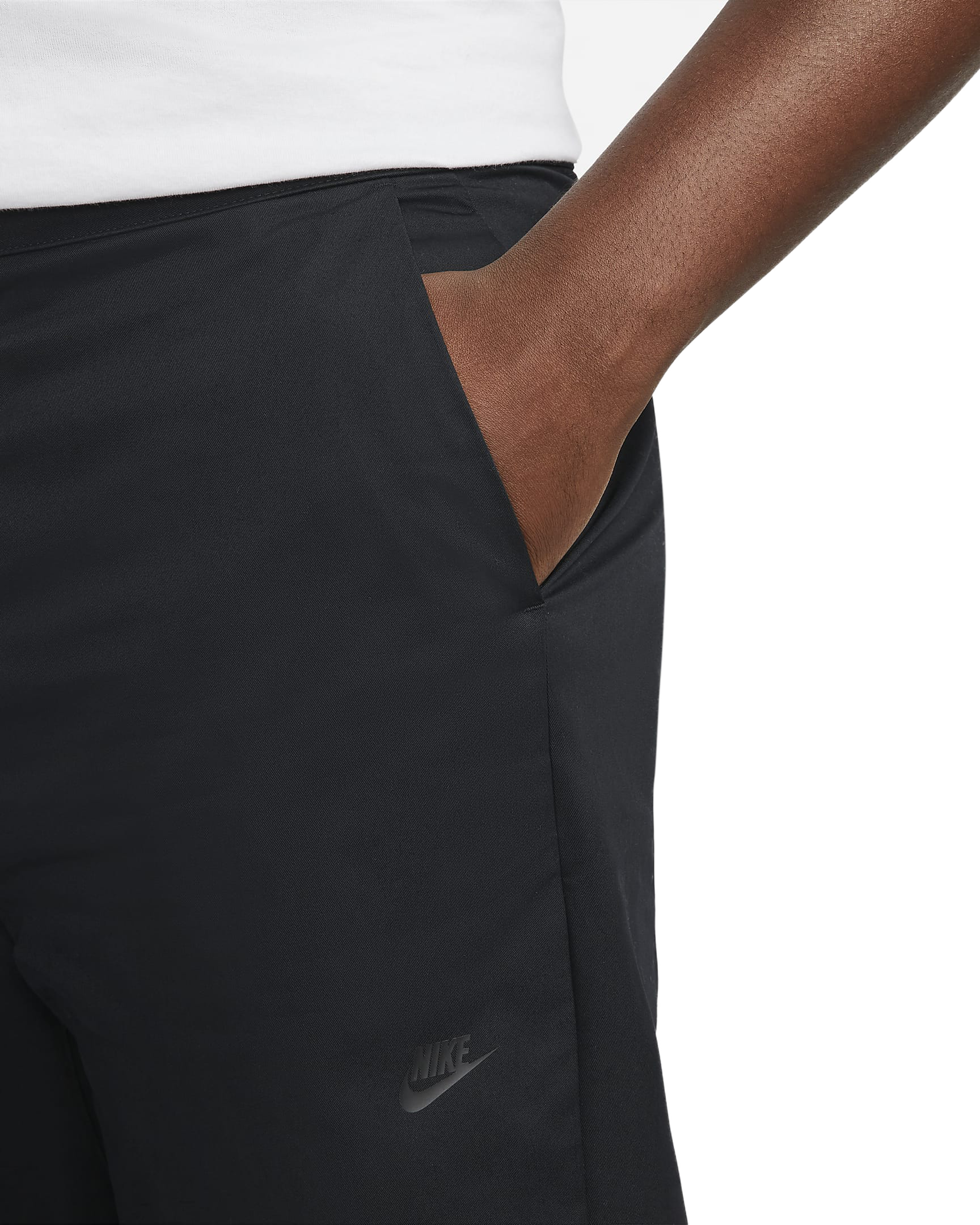 Nike Men's Sportswear Style Essentials Unlined Cropped Pants - BLACK Thumbnail View 3