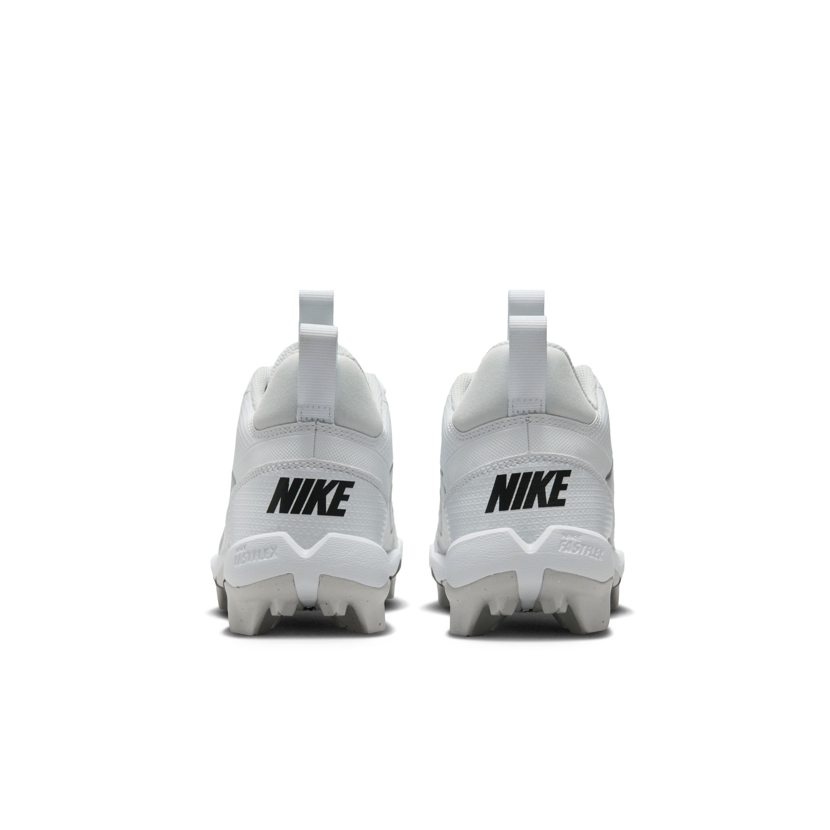 Nike Alpha Menace 4 Shark  Preschool Boys' "White/Metallic Silver/Photon Dust/Black" Football Cleat
