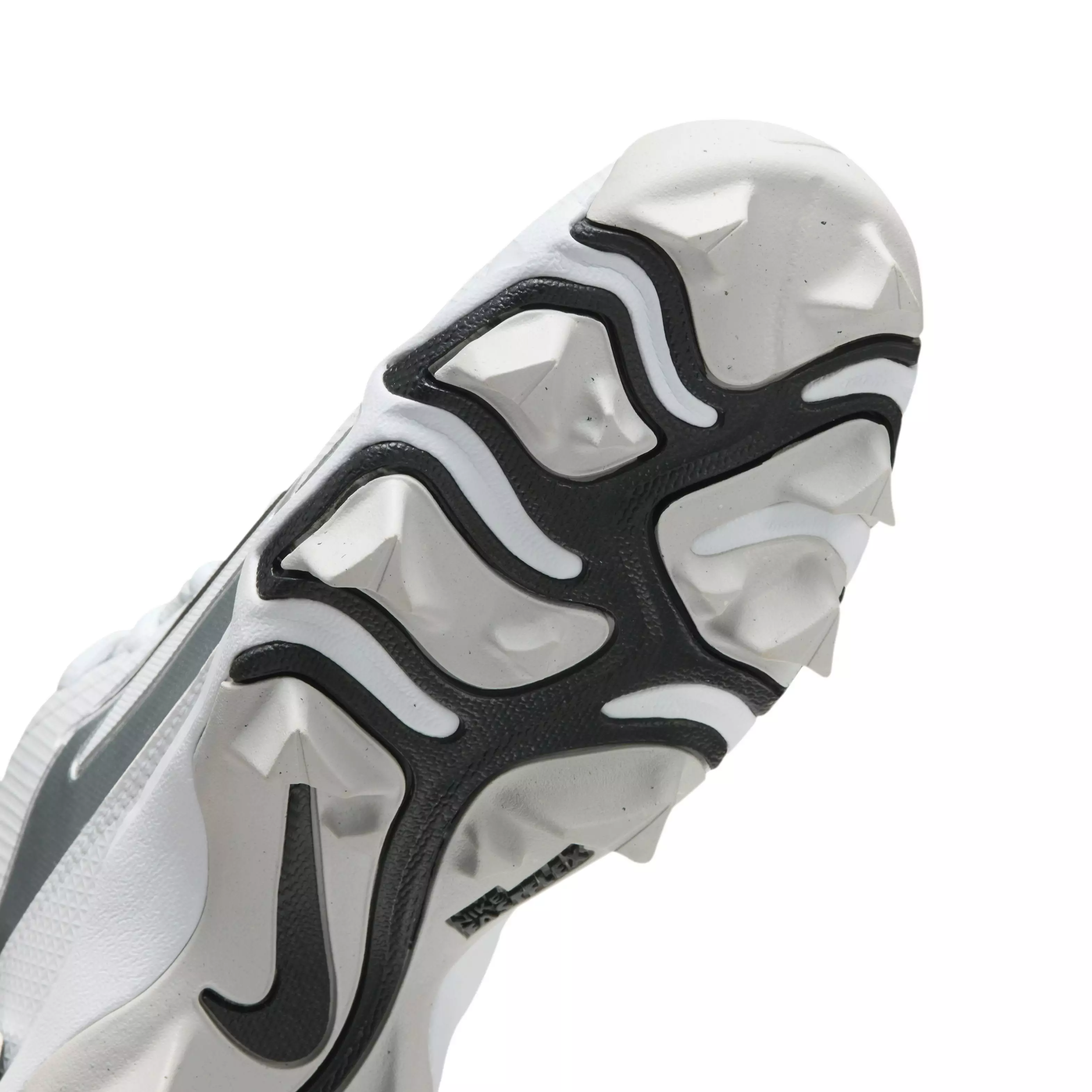 Nike Alpha Menace 4 Shark "White/Metallic Silver/Photon Dust/Black" Preschool Boys' Football Cleat - WHITE/SILVER/DUST/BLACK