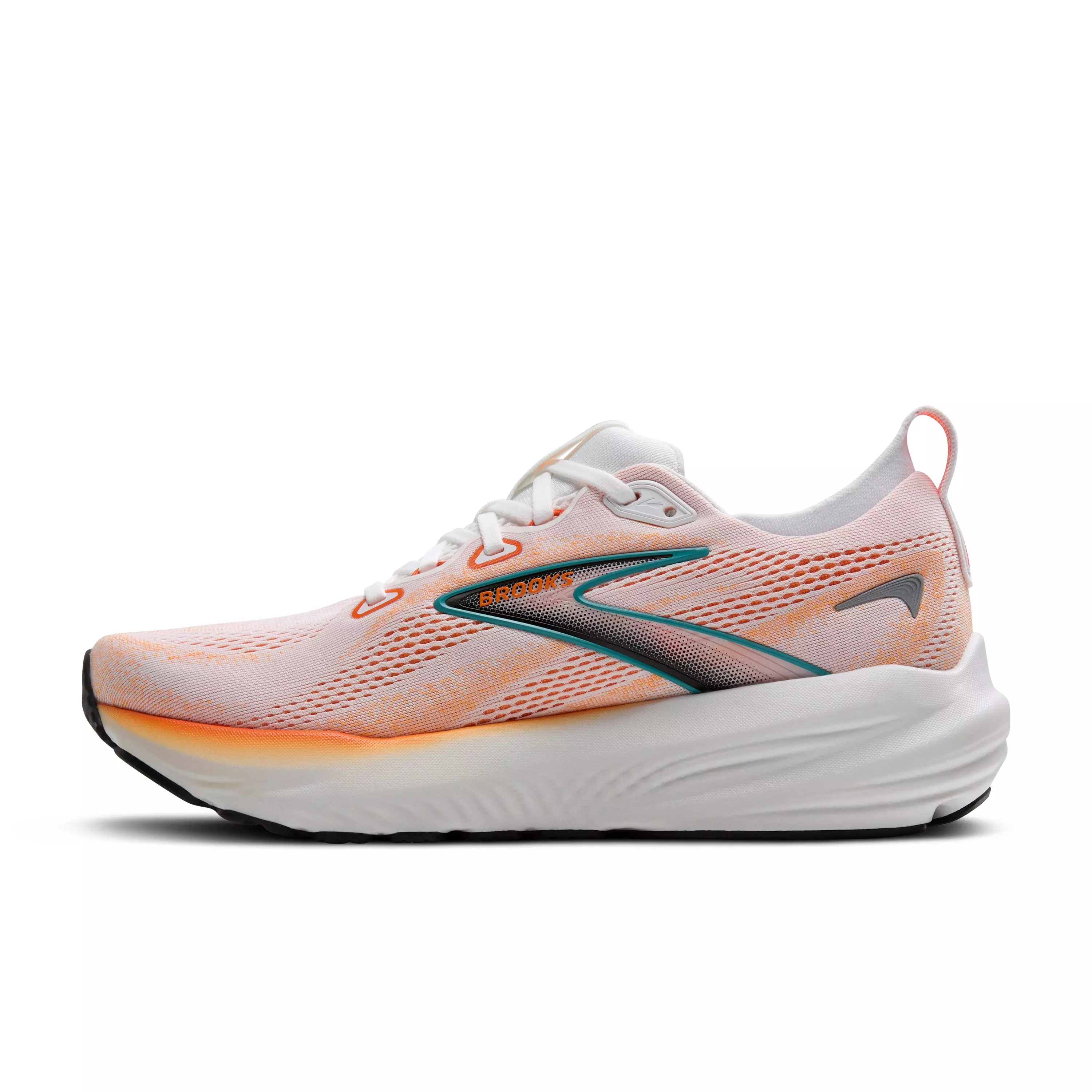 Brooks Glycerin 22 "White/Orange/Green Blue Slate" Men's Running Shoe - WHITE/ORANGE/SLATE