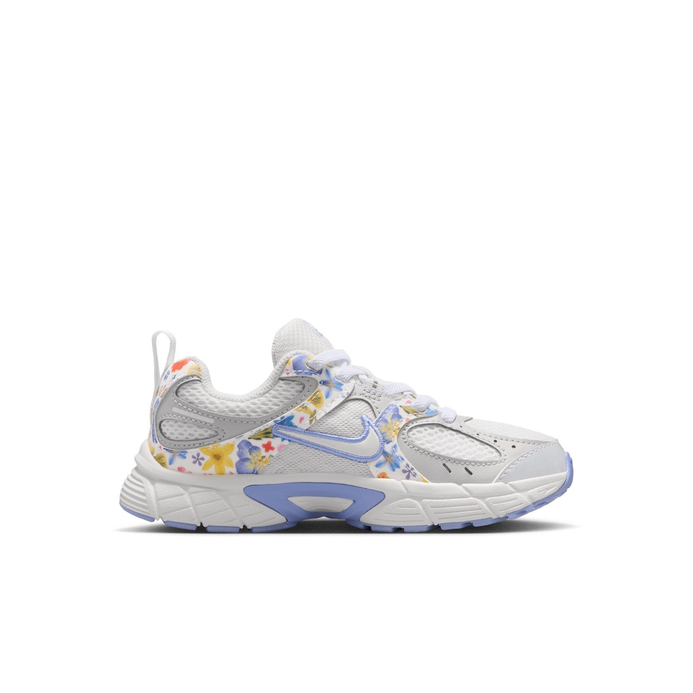 Nike V5 RNR "Summit White/Photon Dust/Light Thistle/Summit White" Preschool Girls' Shoe - WHITE/DUST/LT THISTLE/WHITE Thumbnail View 1