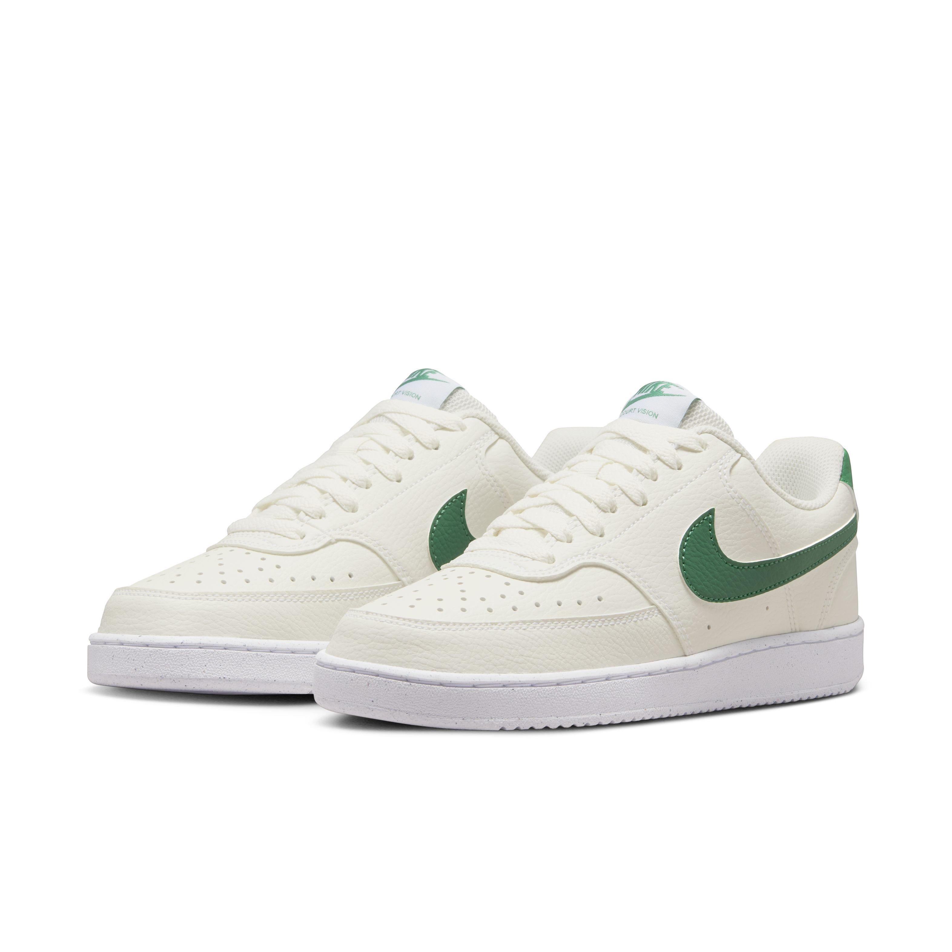 Nike Court Vision Low Next Nature "Sail/White/Malachite" Women's Shoe - SAIL/GREEN Thumbnail View 3