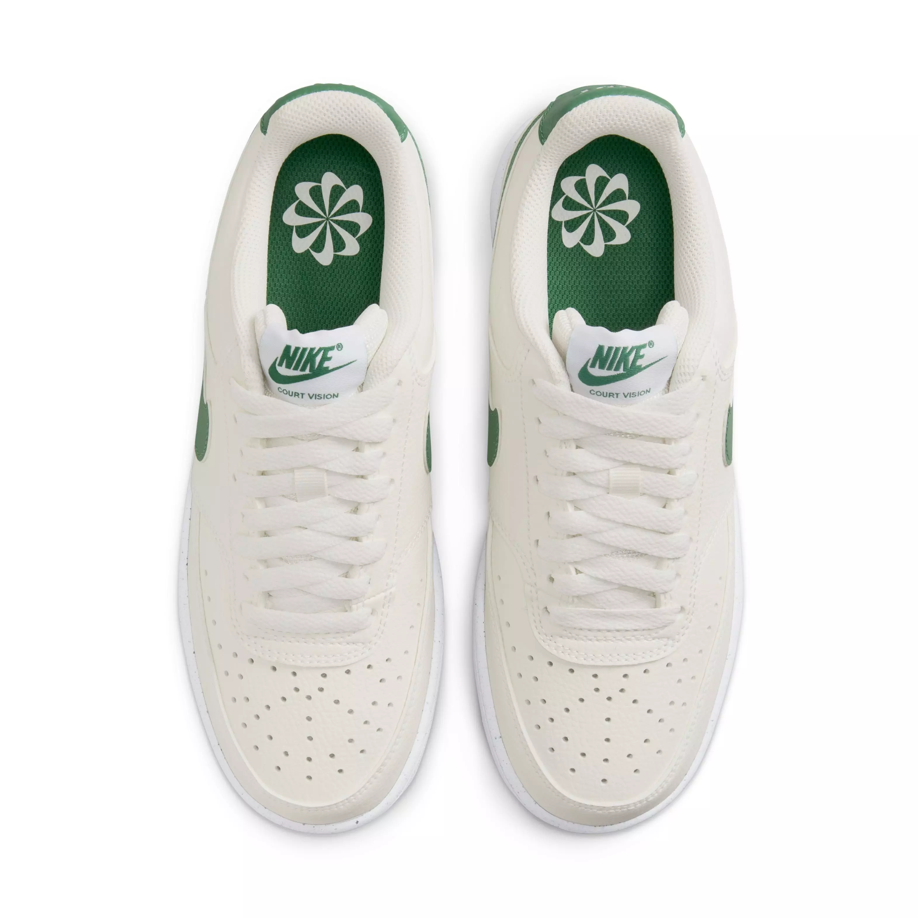 Nike Court Vision Low Next Nature "Sail/White/Malachite" Women's Shoe - SAIL/GREEN