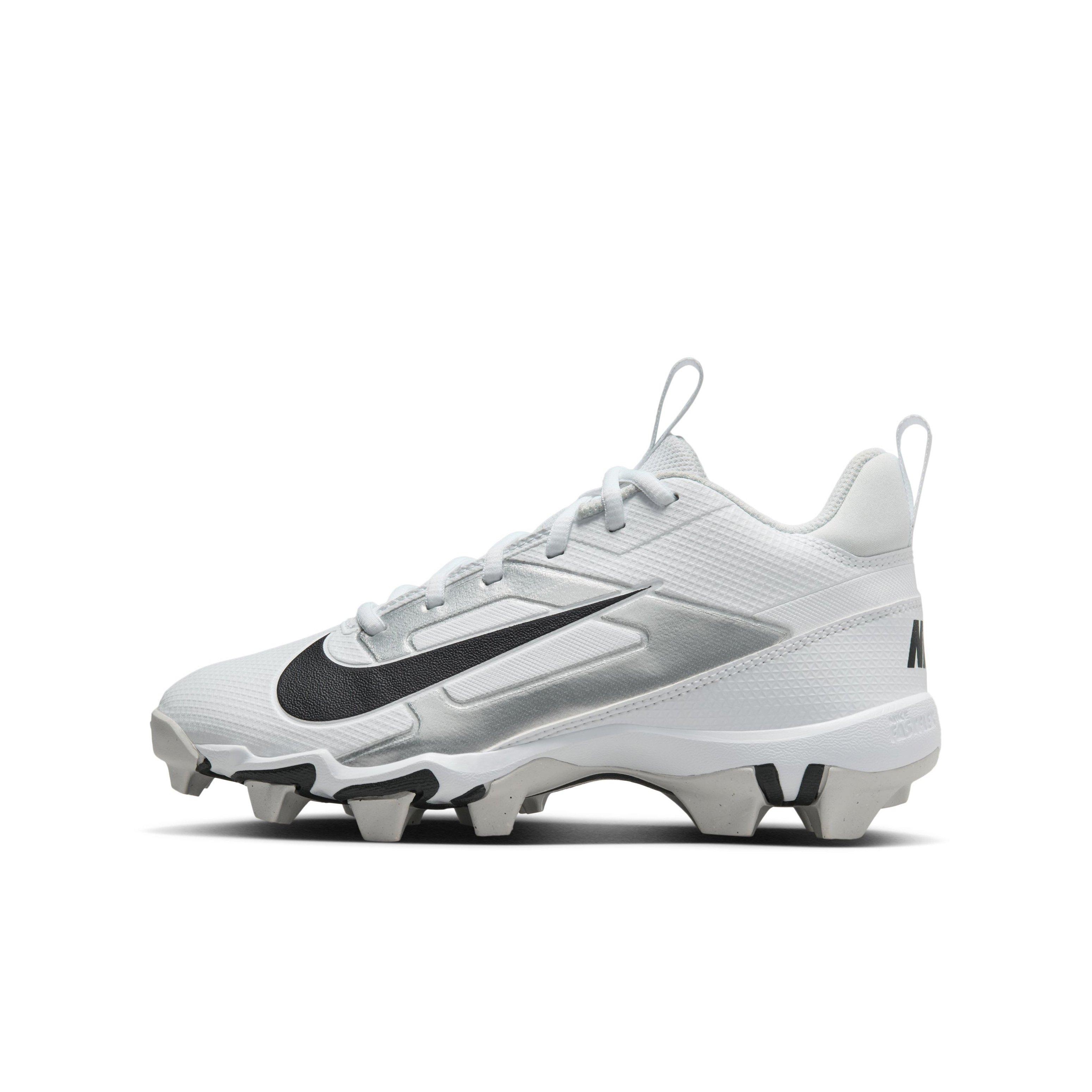 Nike Alpha Menace 4 Shark  Grade School Boys' "White/Silver/Photon Dust/Black" Football Cleat