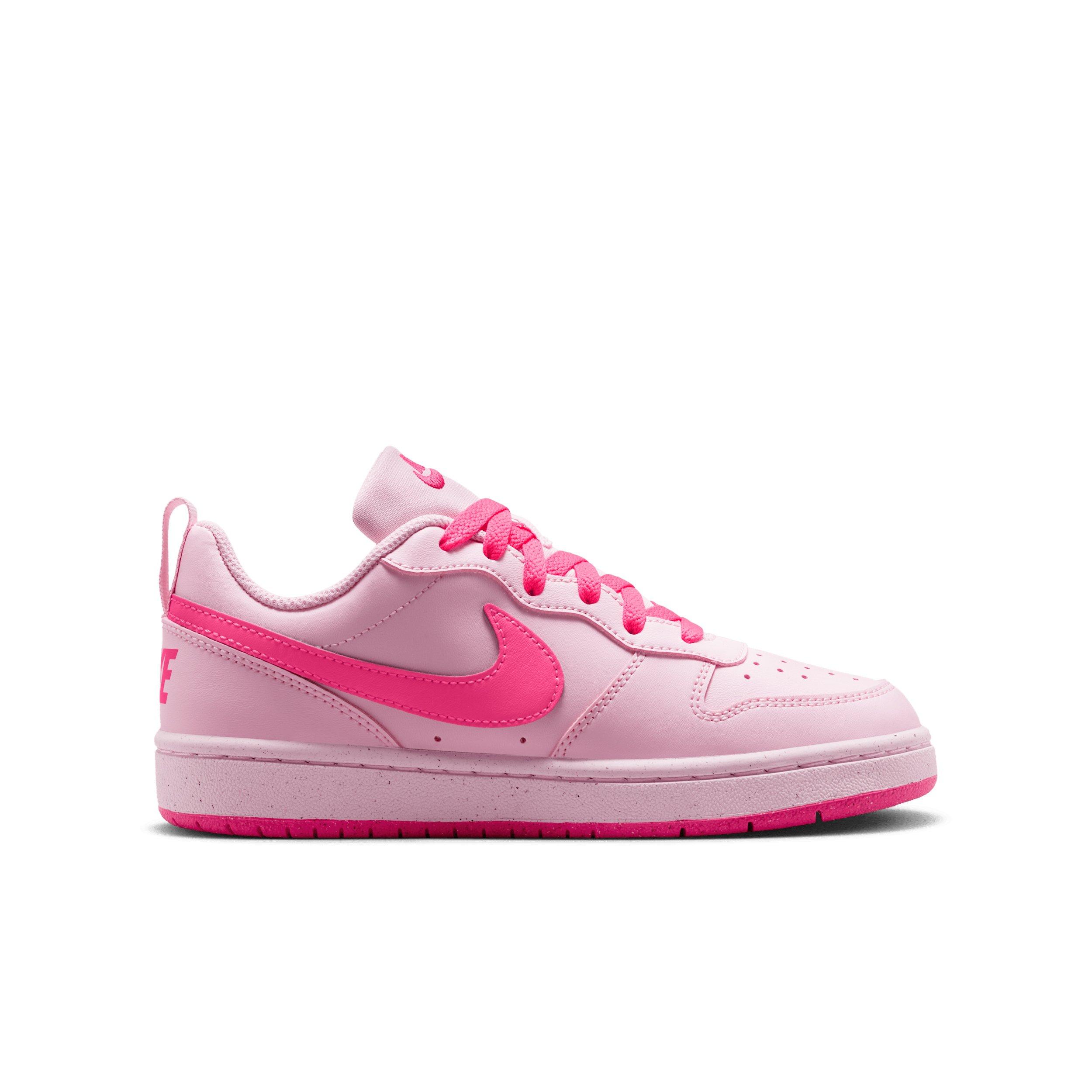 Nike Court Borough Low Recraft "Pink Foam/White/Hyper Pink" Grade School Girls' Shoe - PINK/WHITE/PINK Thumbnail View 1