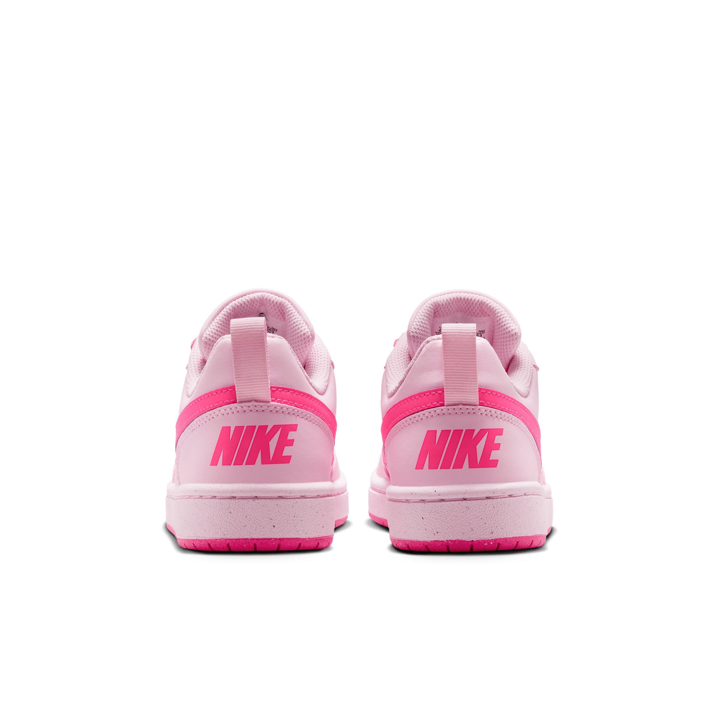 Nike Court Borough Low Recraft "Pink Foam/White/Hyper Pink" Grade School Girls' Shoe - PINK/WHITE/PINK Thumbnail View 5