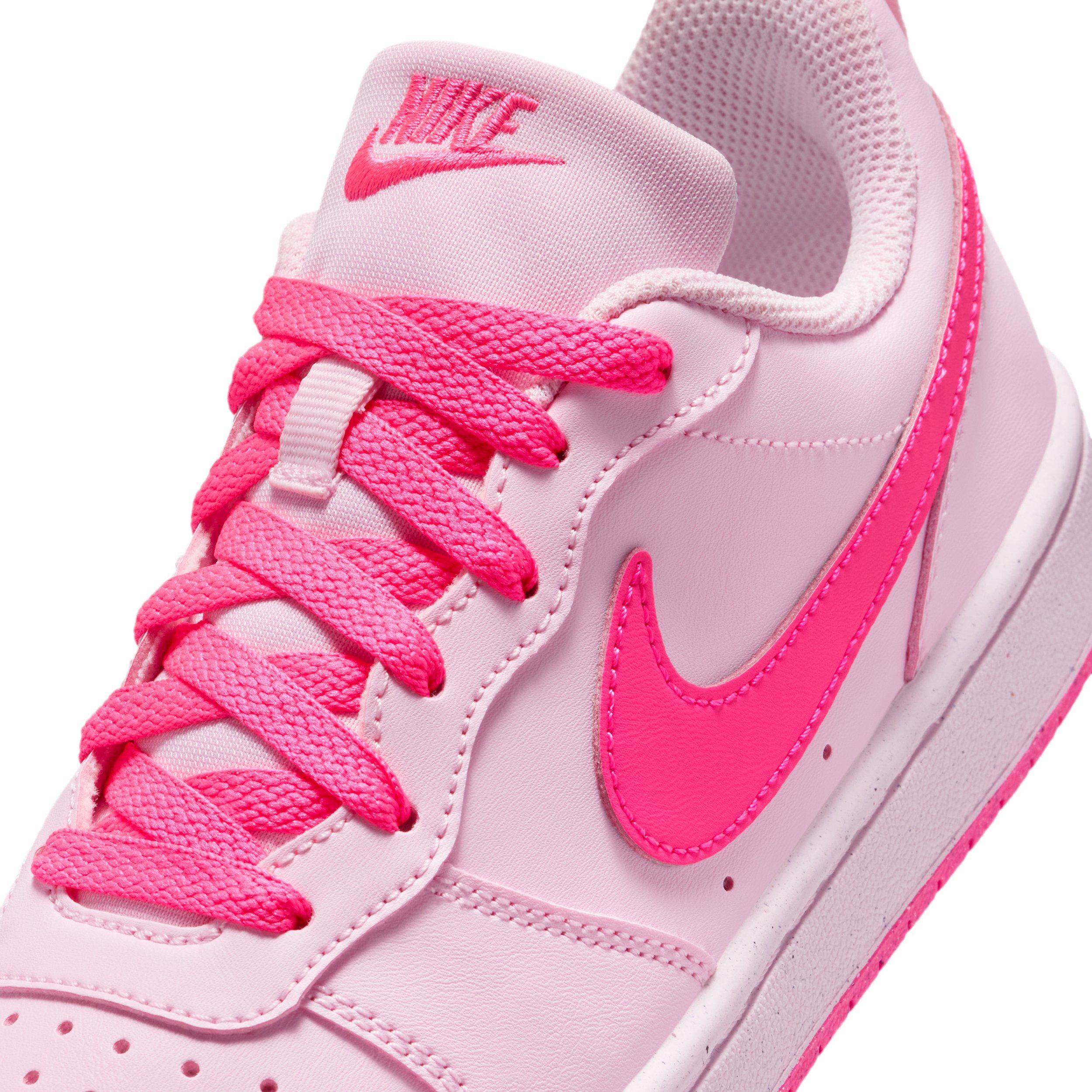 Nike Court Borough Low Recraft "Pink Foam/White/Hyper Pink" Grade School Girls' Shoe - PINK/WHITE/PINK Thumbnail View 7