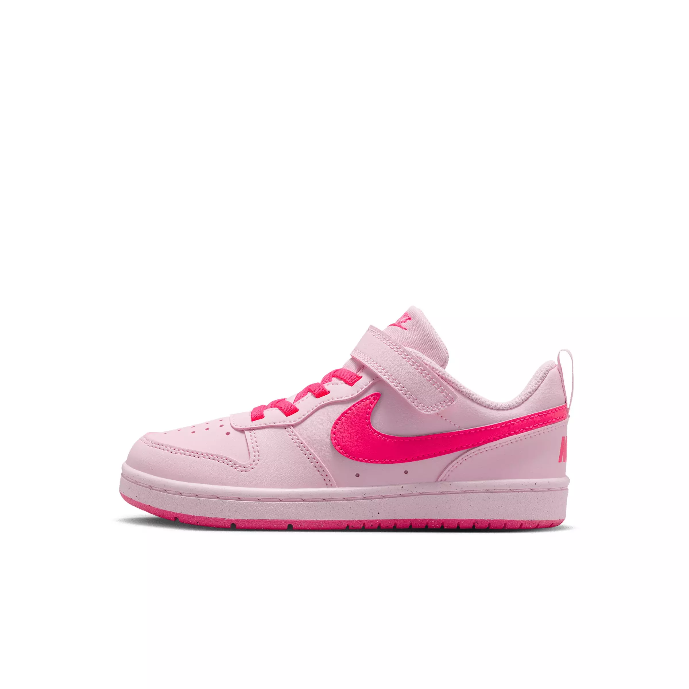 Nike Court Borough Low Recraft "Pink Foam/White/Hyper Pink" Preschool Girls' Shoe - PINK/WHITE/PINK
