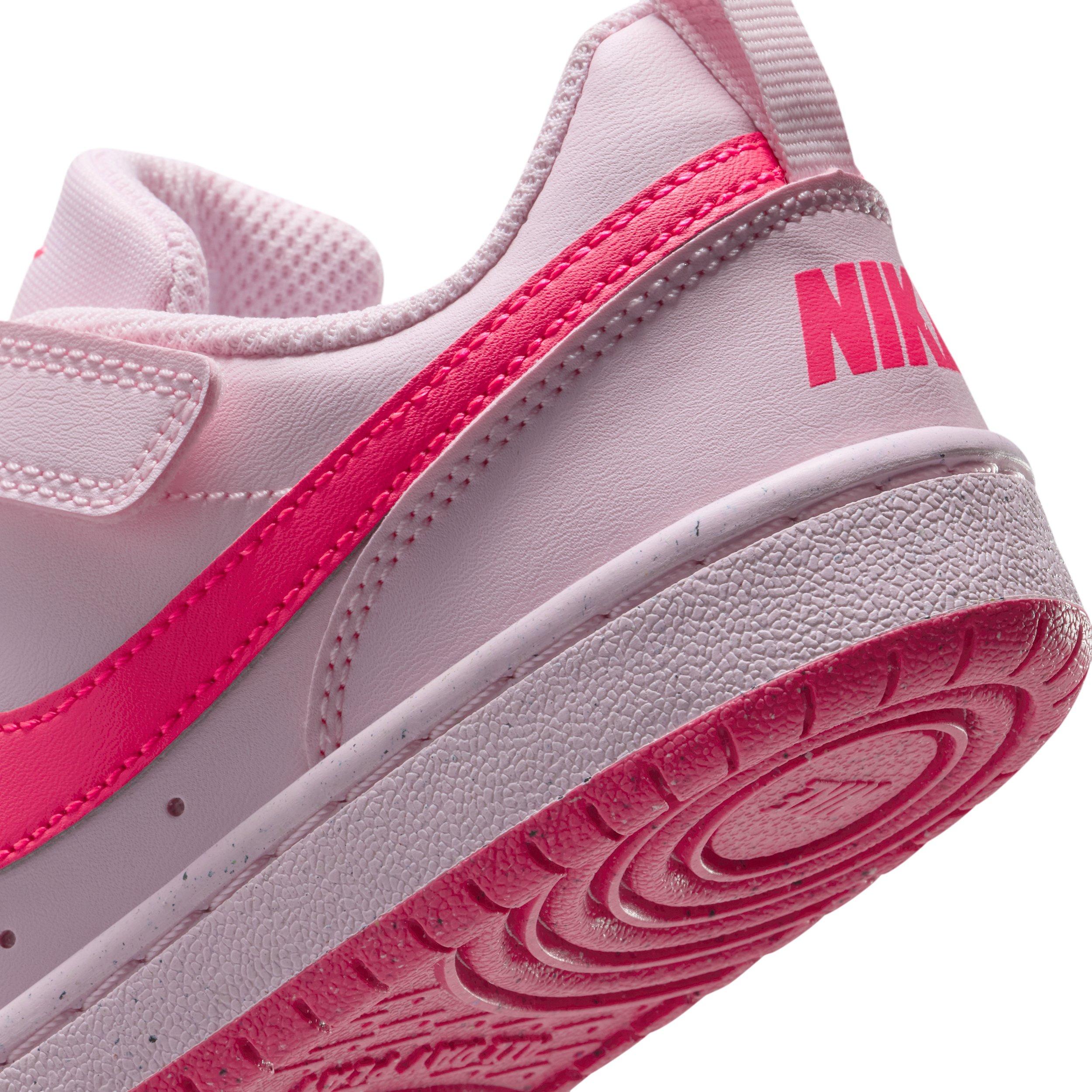 Nike Court Borough Low Recraft "Pink Foam/White/Hyper Pink" Preschool Girls' Shoe - PINK/WHITE/PINK Thumbnail View 8