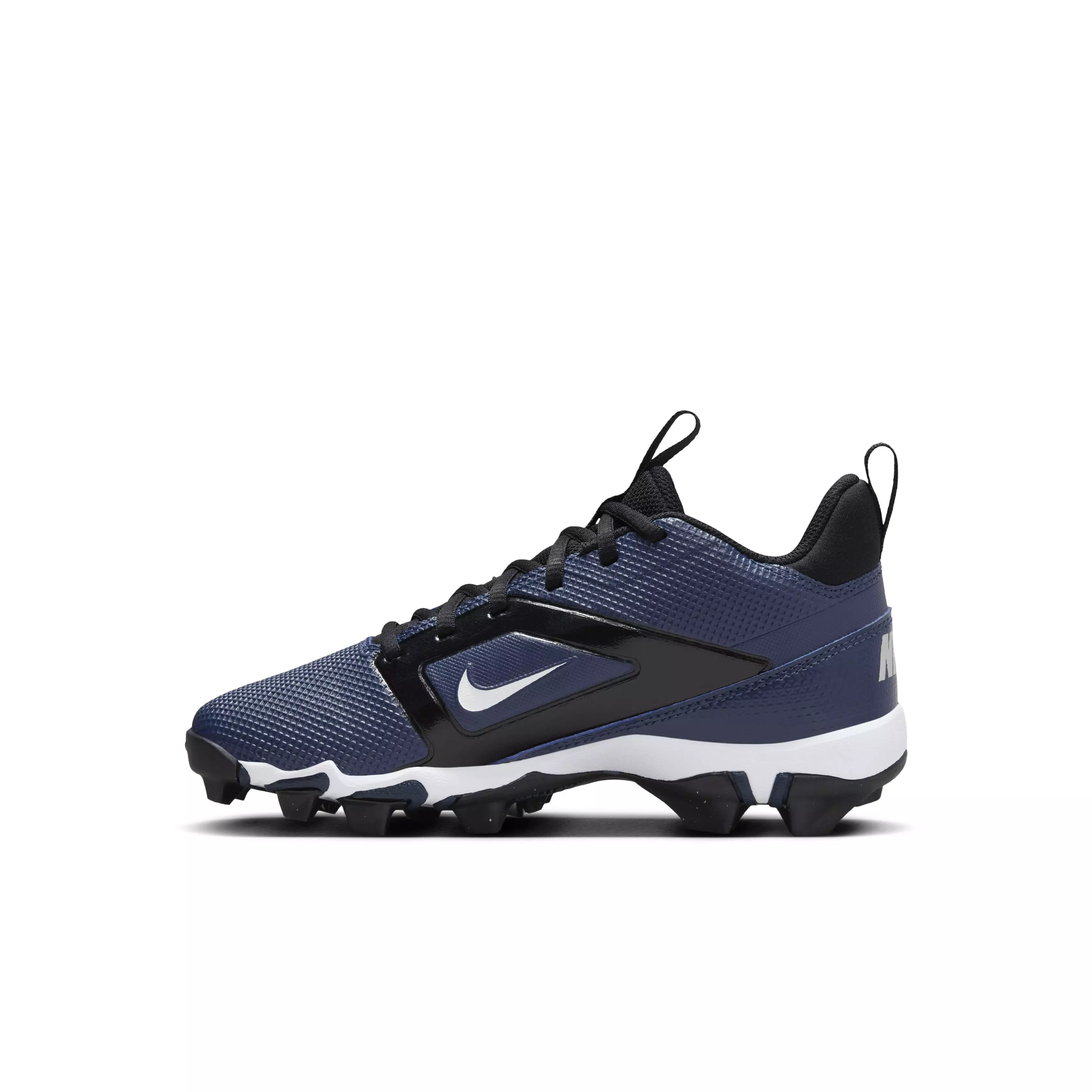 Nike Alpha Menace 4 Shark "Navy/Metallic Silver/Obsidian/White" Preschool Boys' Football Cleat - NAVY/SILVER/OBSIDIAN/WHITE