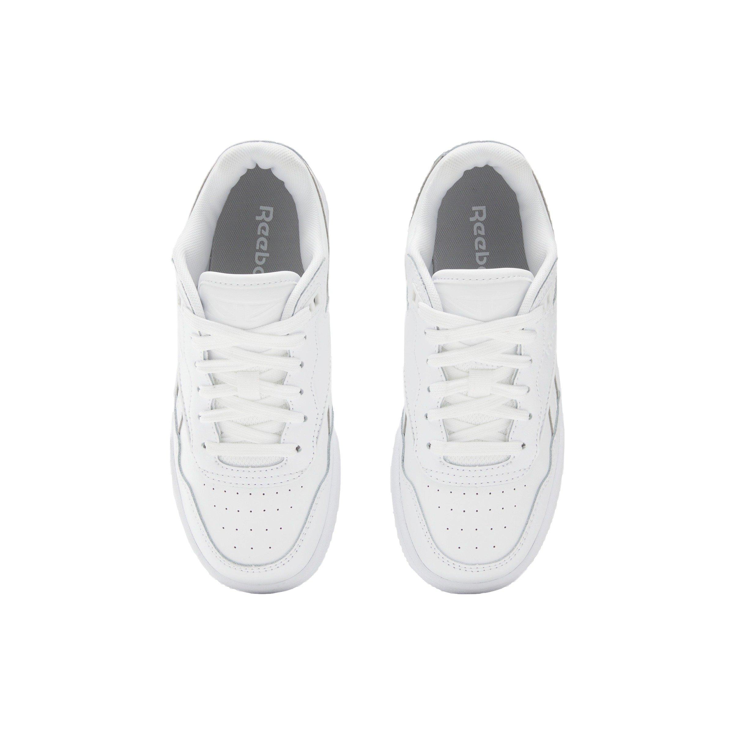 Reebok BB 4000 II "Ftwr White/Pure Grey 3/Ftwr White" Preschool Boys' Shoe - WHITE/GREY/WHITE Thumbnail View 4