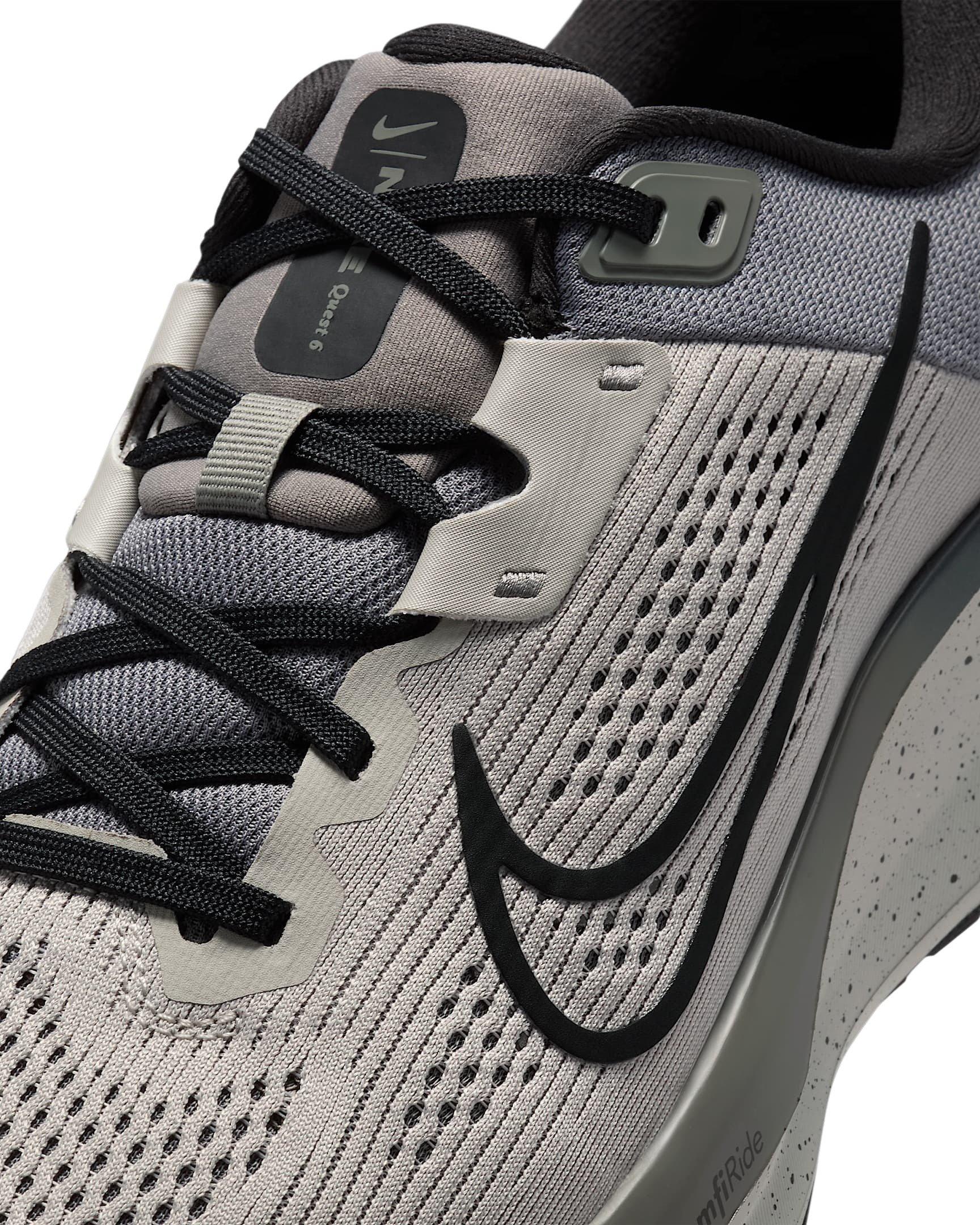 Nike Quest 6 "Light Iron Ore/Flat Pewter/Black" Men's Running Shoe - LT IRON/PEWTER/BLACK Thumbnail View 6