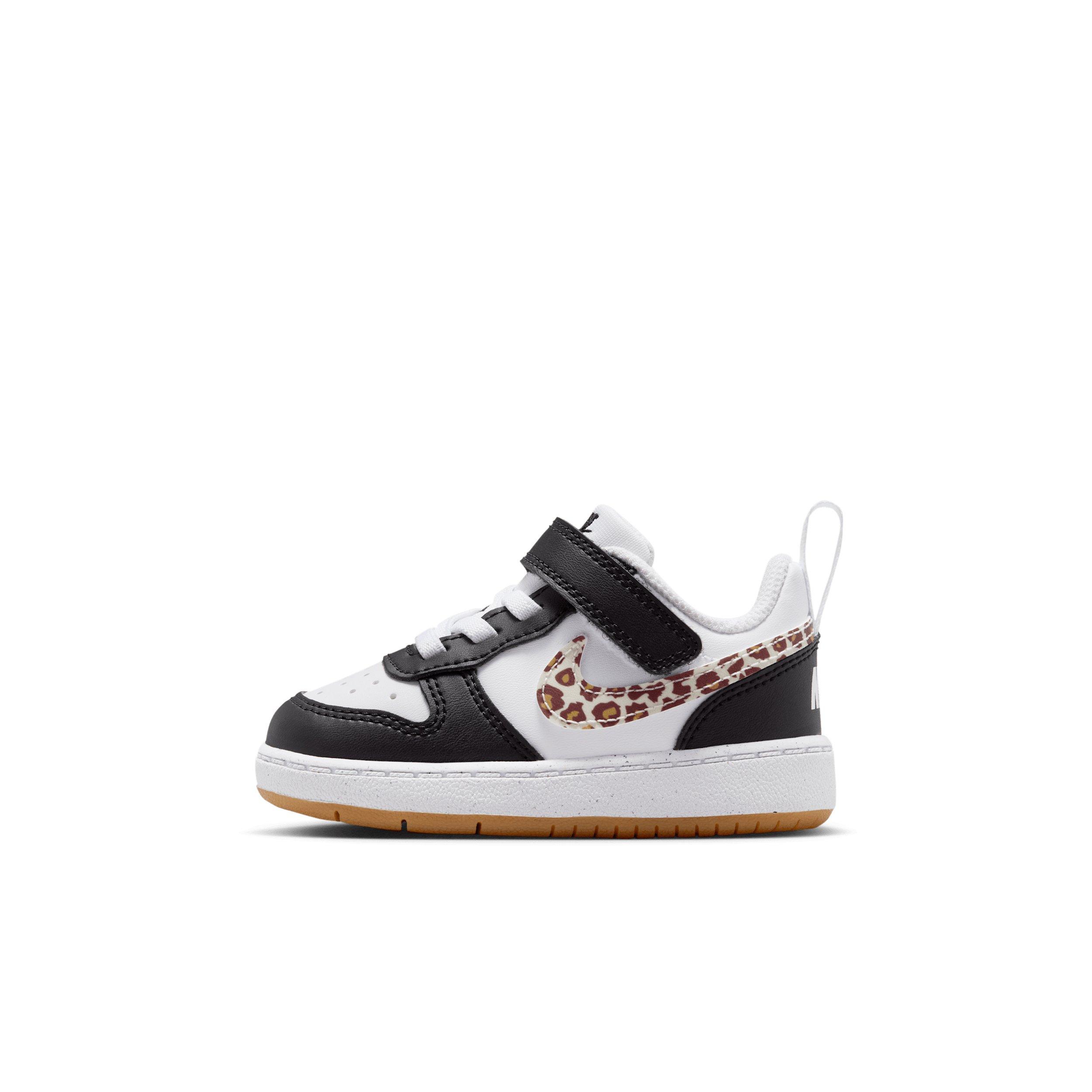 Nike Court Borough Low "Black/White/Gum Medium Brown/White" Infant Boys' Shoe - BLACK/WHITE/MD BROWN/WHITE Thumbnail View 2