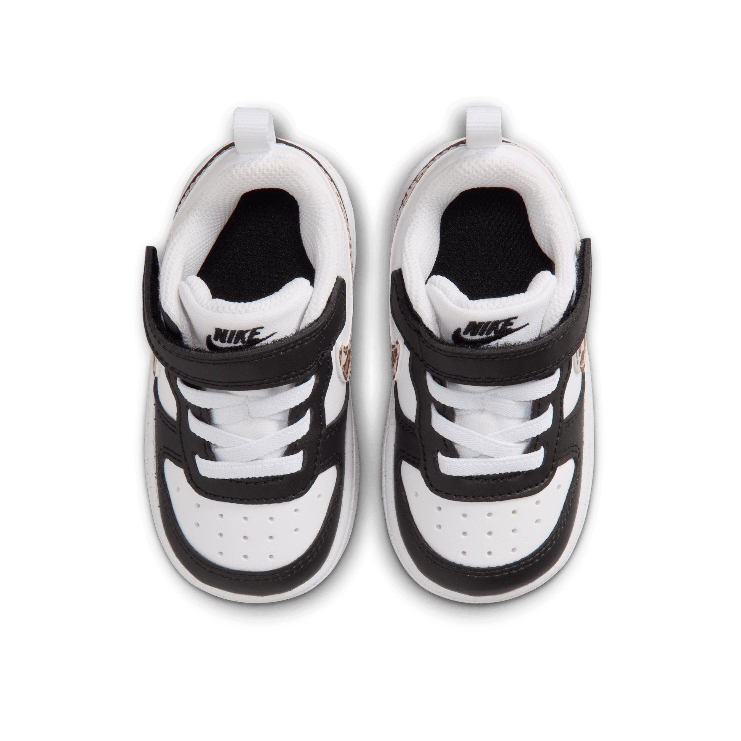 Nike Court Borough Low "Black/White/Gum Medium Brown/White" Infant Boys' Shoe - BLACK/WHITE/MD BROWN/WHITE Thumbnail View 4