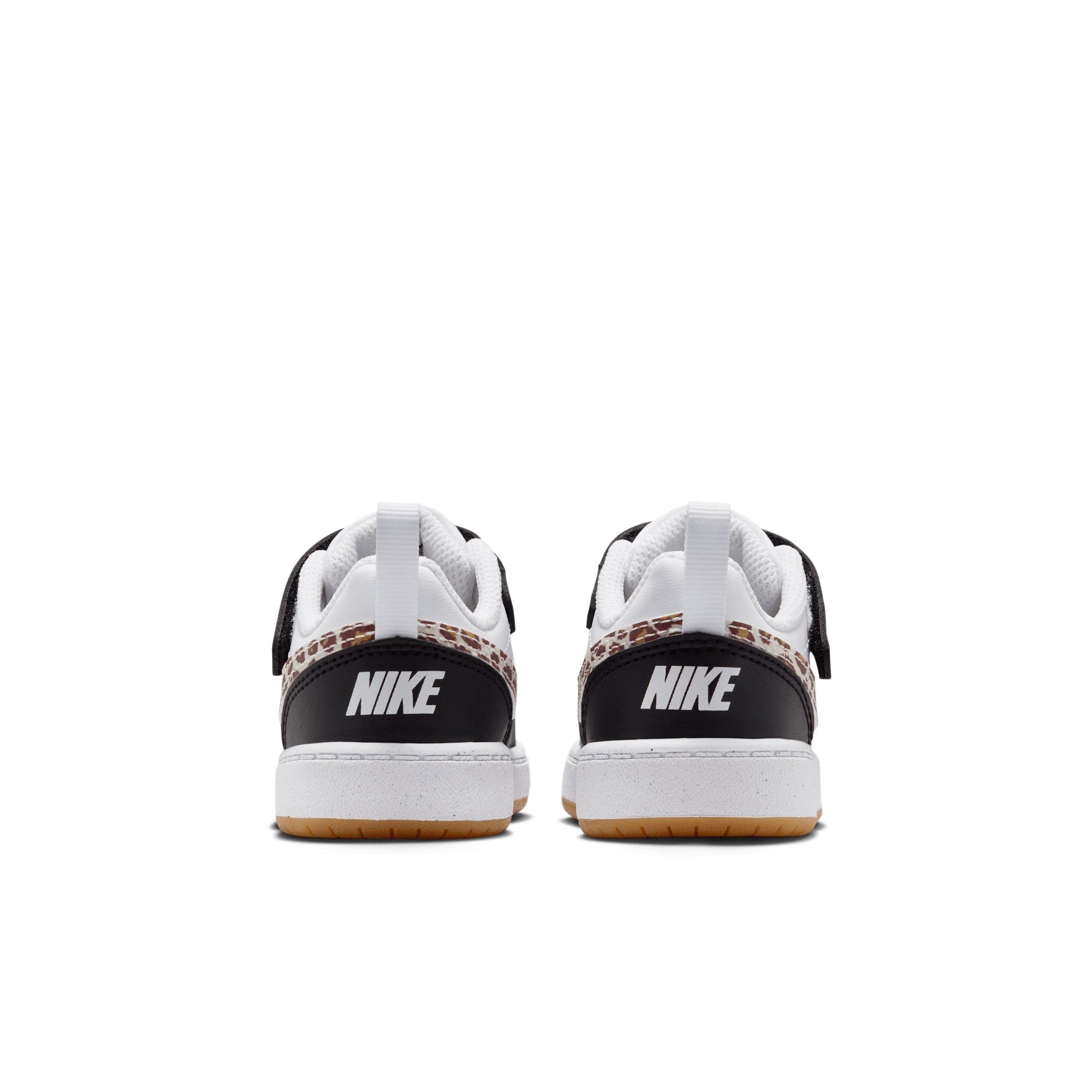 Nike Court Borough Low "Black/White/Gum Medium Brown/White" Infant Girls' Shoe - BLACK/WHITE/MD BROWN/WHITE Thumbnail View 5