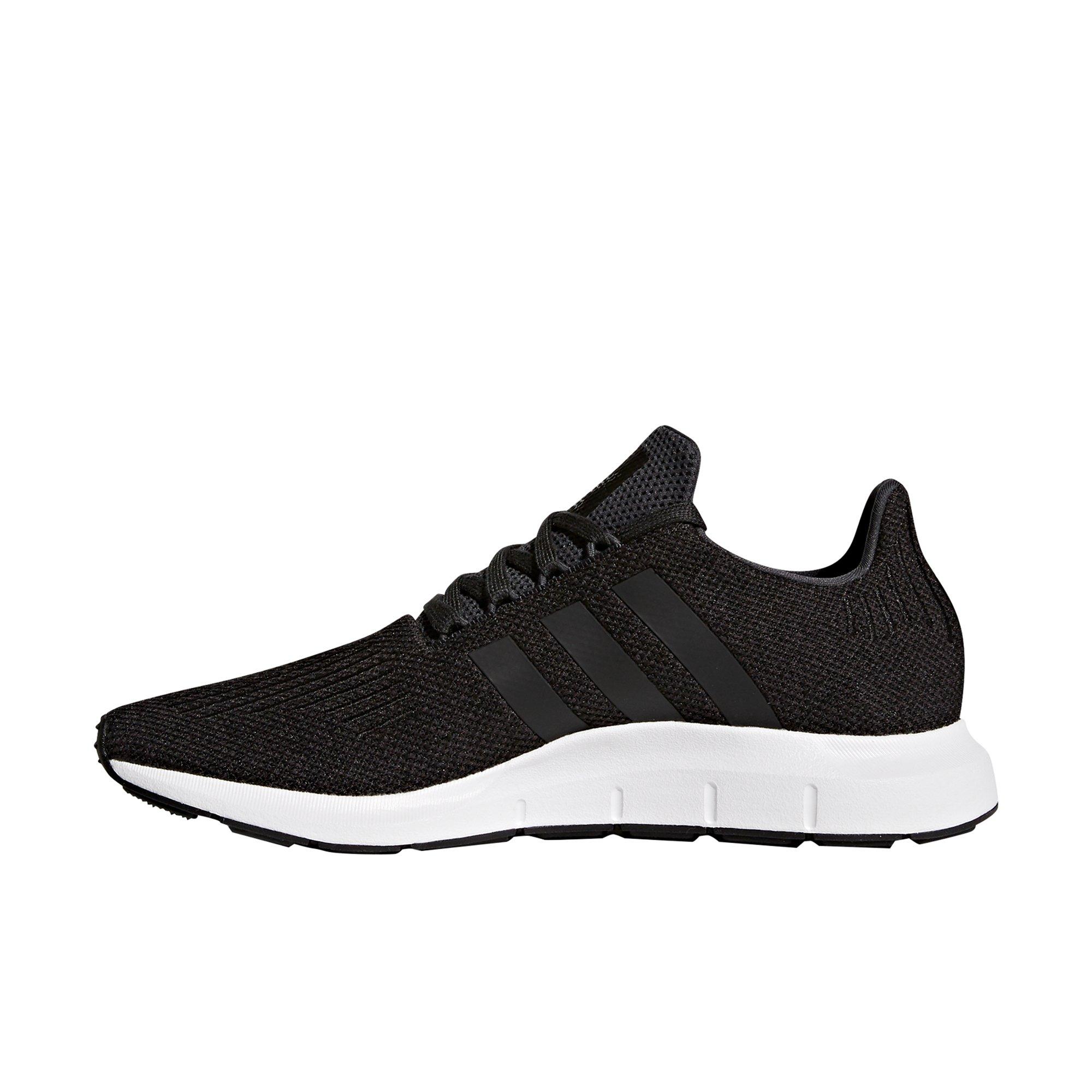 adidas swift run heather black & white shoes