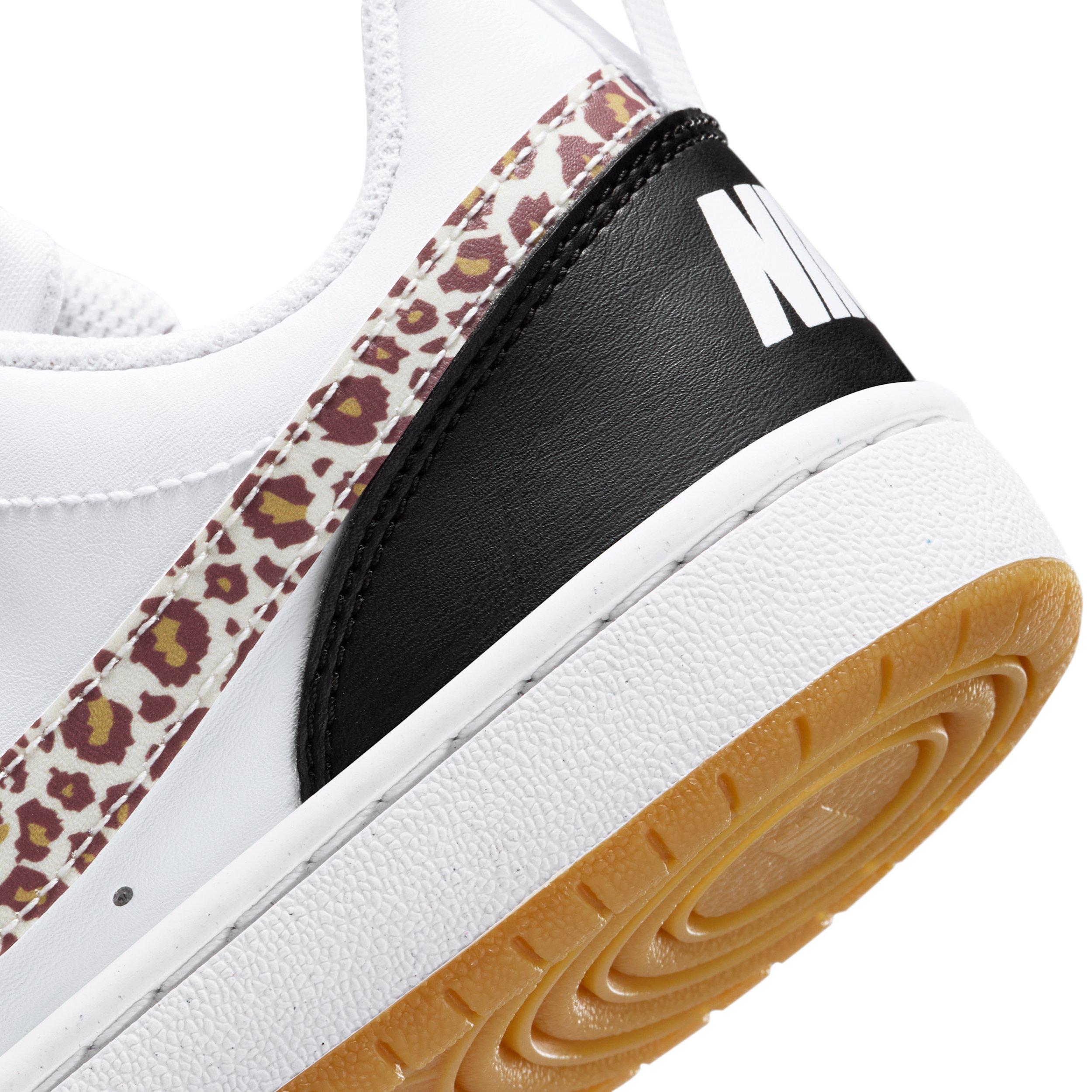 Nike Court Borough Low "Black/White/Gum Medium Brown/White" Grade School Boys' Shoe - BLACK/WHITE/MD BROWN/WHITE Thumbnail View 8