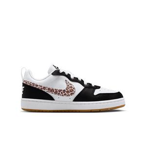 Nike Court Borough Low "Black/White/Gum Medium Brown/White" Grade School Boys' Shoe