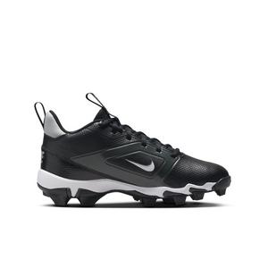 Nike Alpha Menace 4 Shark "Black/Light Smoke Grey/Metallic Silver/White" Grade School Boys' Wide Football Cleat