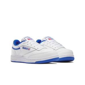 Reebok Club C "White/Vector Blue/Vector Red" Preschool Boys' Shoe