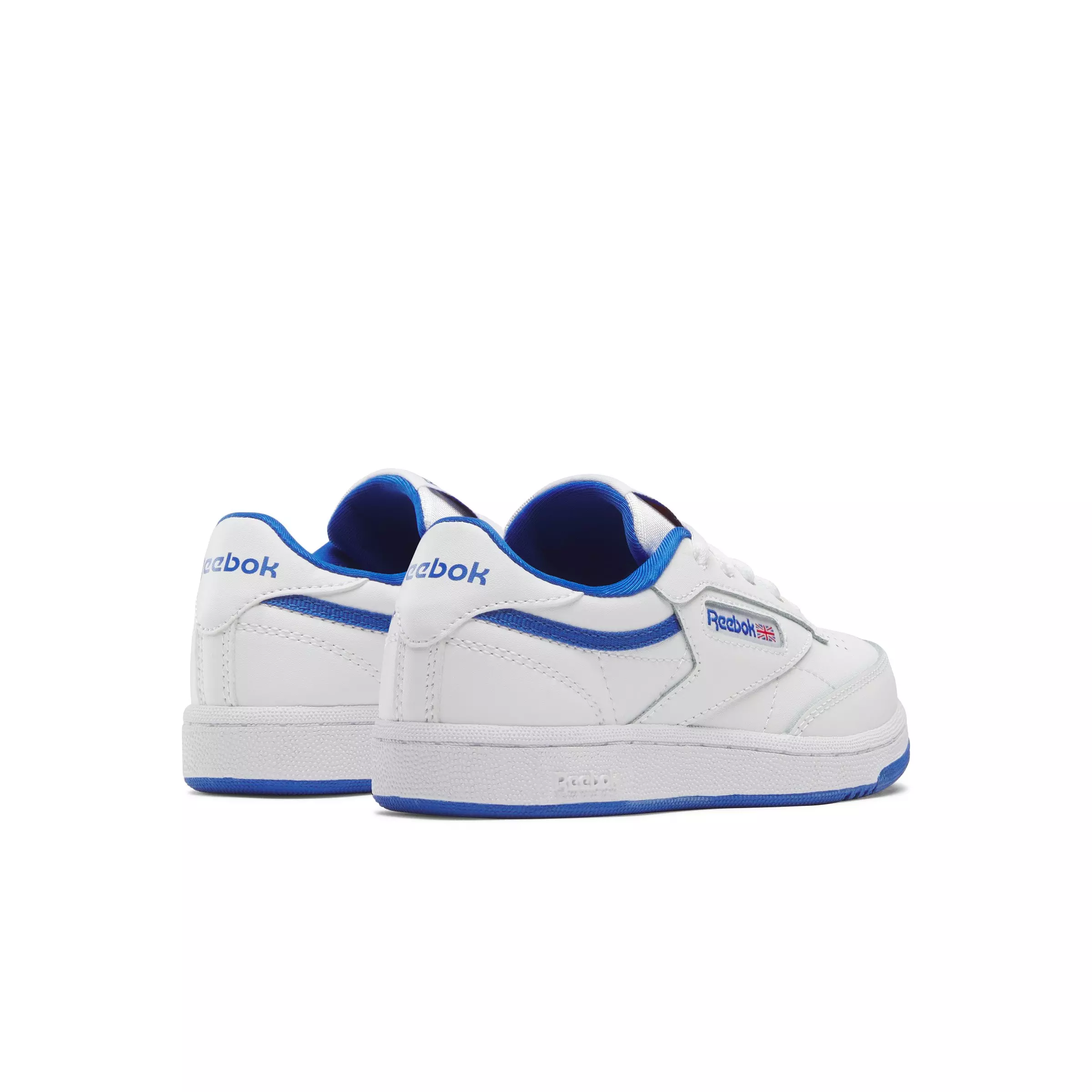 Reebok Club C "White/Vector Blue/Vector Red" Preschool Boys' Shoe - WHITE/BLUE/RED