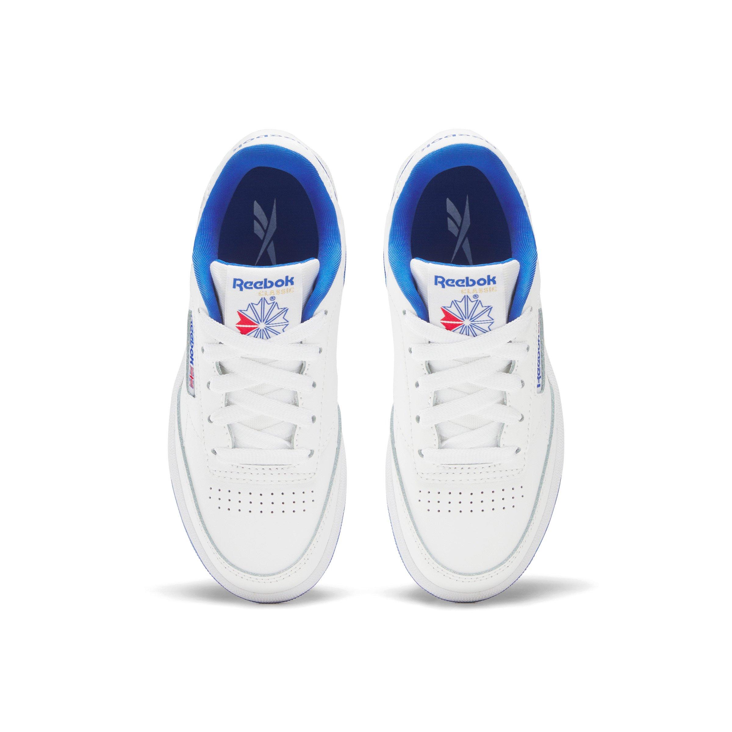 Reebok Club C Preschool Boys' "White/Vector Blue/Vector Red" Shoe