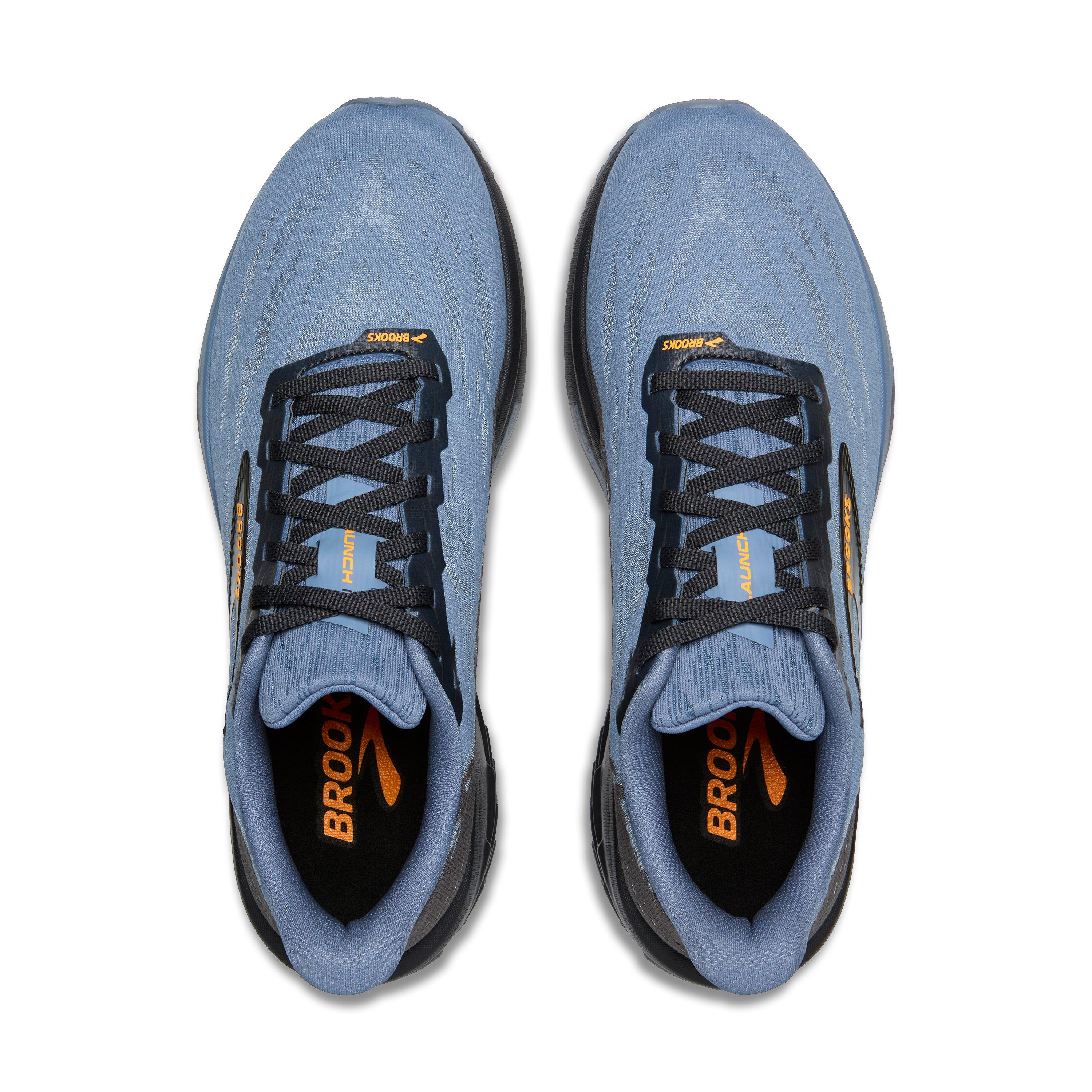 Brooks Launch 11 "Country Blue/Ebony/Orange" Men's Running Shoe - BLUE/EBONY/ORANGE Thumbnail View 5