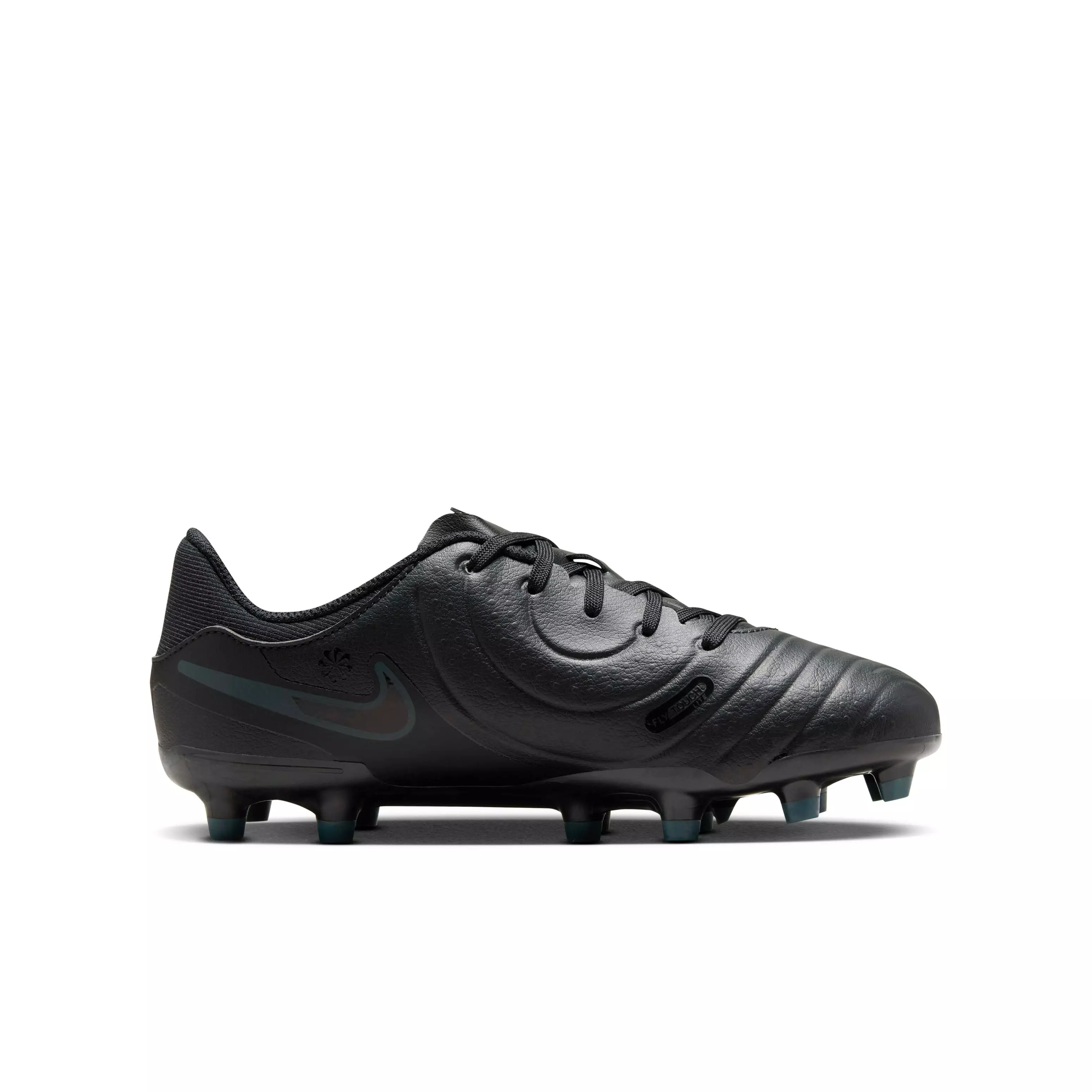 Nike Jr. Tiempo Legend 10 Academy MG "Black/Deep Jungle/Black" Grade School Kids' Soccer Cleat - BLACK/JUNGLE/BLACK