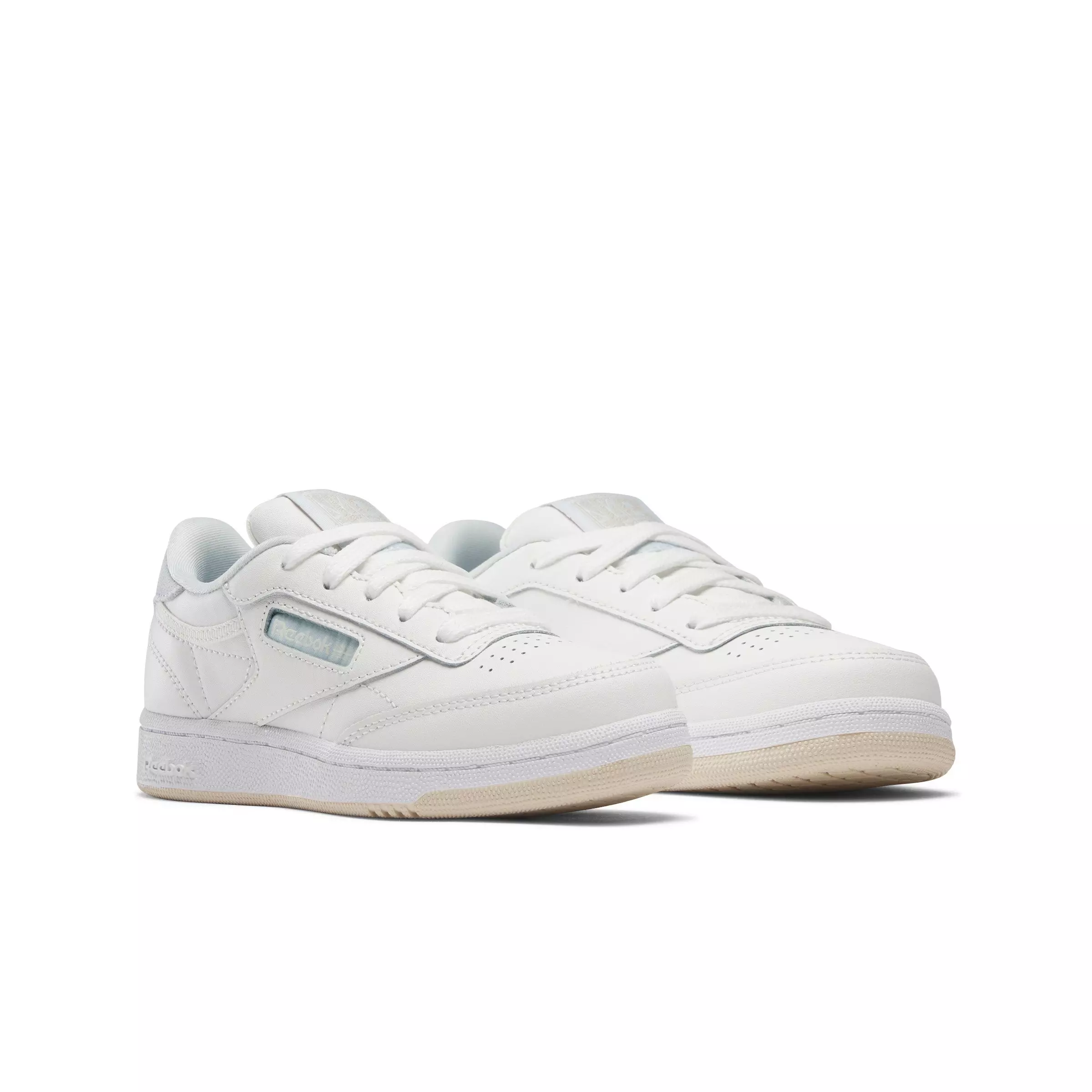 Reebok Club C "Chalk/Stucco/Feel Good Blue" Preschool Boys' Shoe - CHALK/STUCCO/BLUE