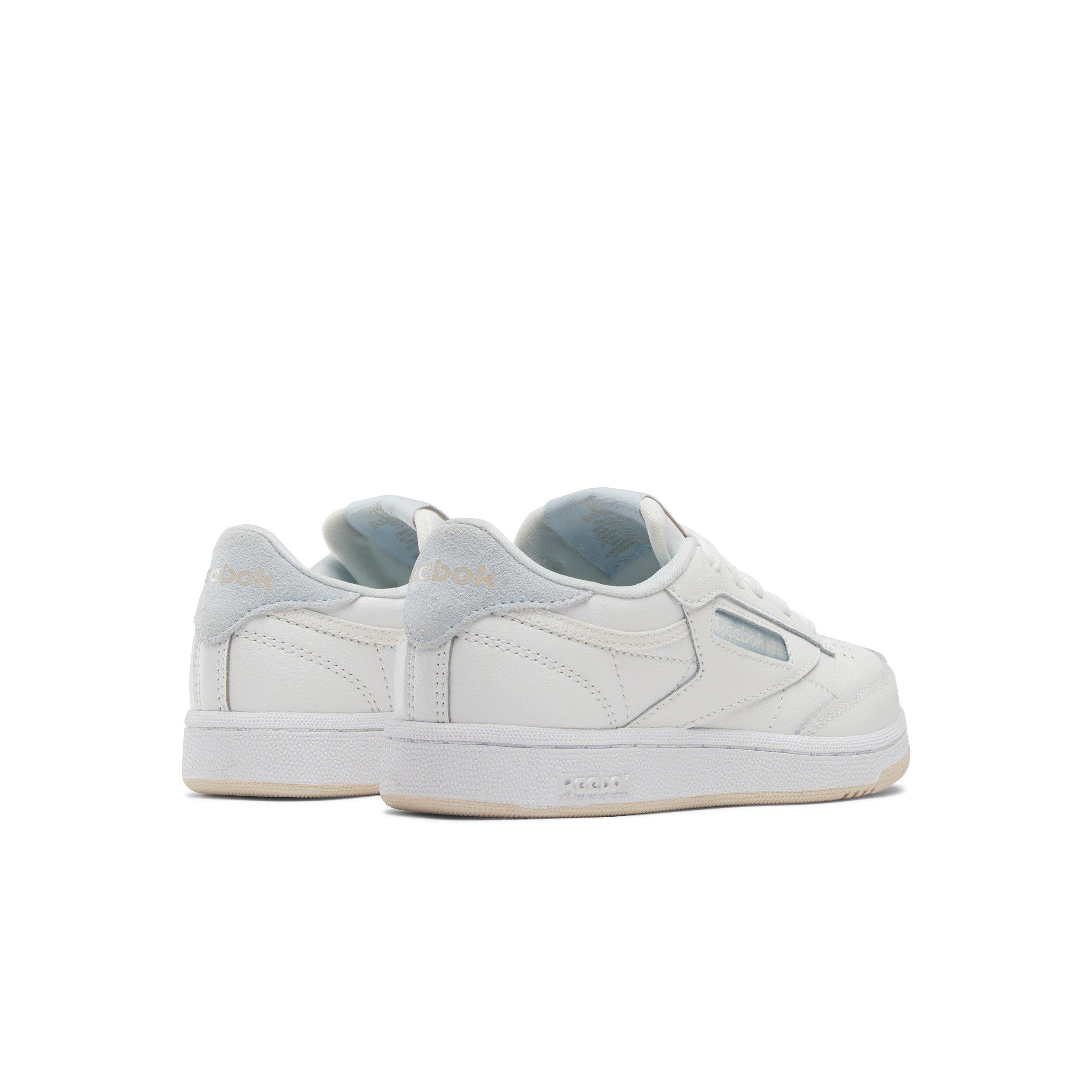 Reebok Club C "Chalk/Stucco/Feel Good Blue" Preschool Boys' Shoe - CHALK/STUCCO/BLUE Thumbnail View 3