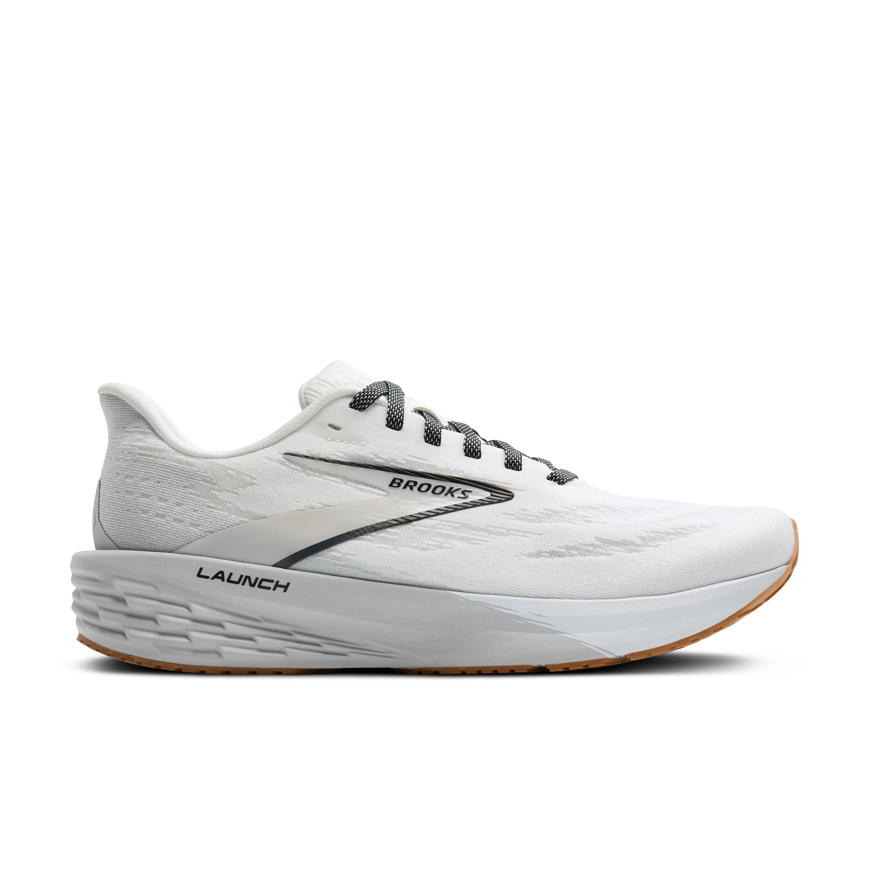 Brooks Launch 11 "White/Grey/Black" Men's Running Shoe - WHITE/GREY/BLACK Thumbnail View 1