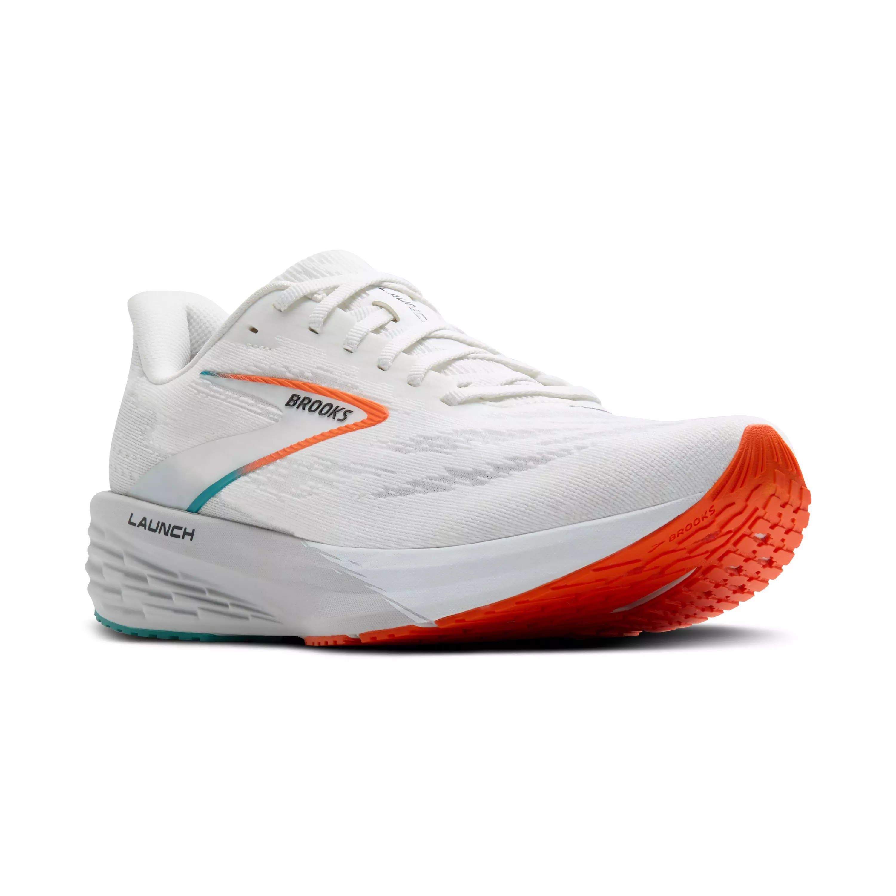 Brooks Launch 11 "White/Oyster/Orange" Men's Running Shoe - WHITE/OYSTER/ORANGE