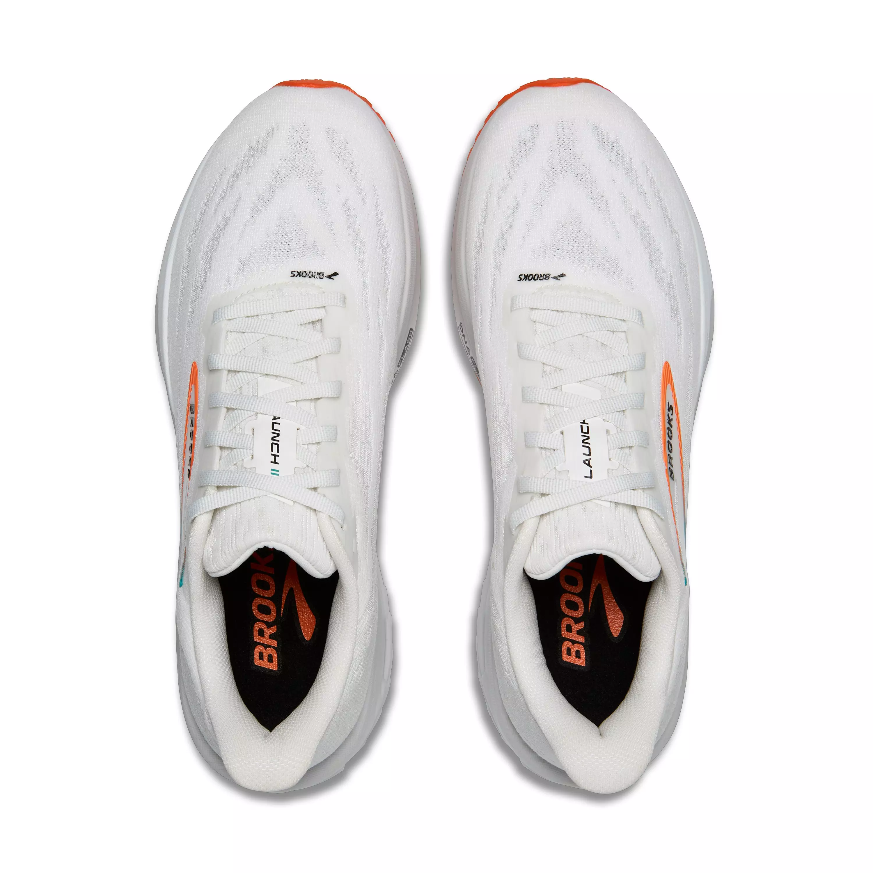 Brooks Launch 11 "White/Oyster/Orange" Men's Running Shoe - WHITE/OYSTER/ORANGE