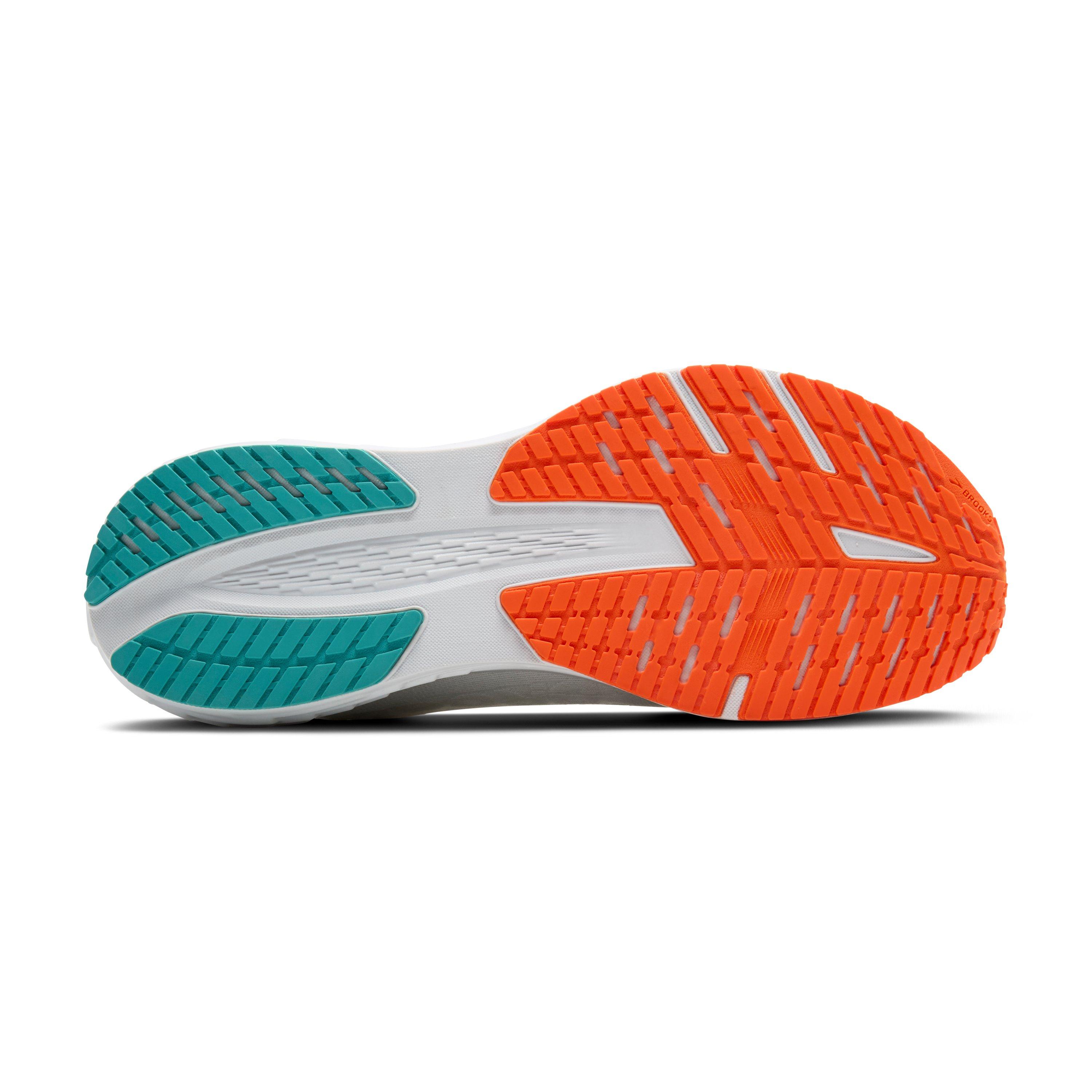 Brooks Launch 11 "White/Oyster/Orange" Men's Running Shoe - WHITE/OYSTER/ORANGE Thumbnail View 7